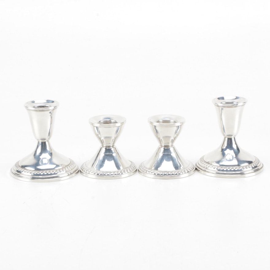 Empire and Duchin Creation Weighted Sterling Silver Candlesticks