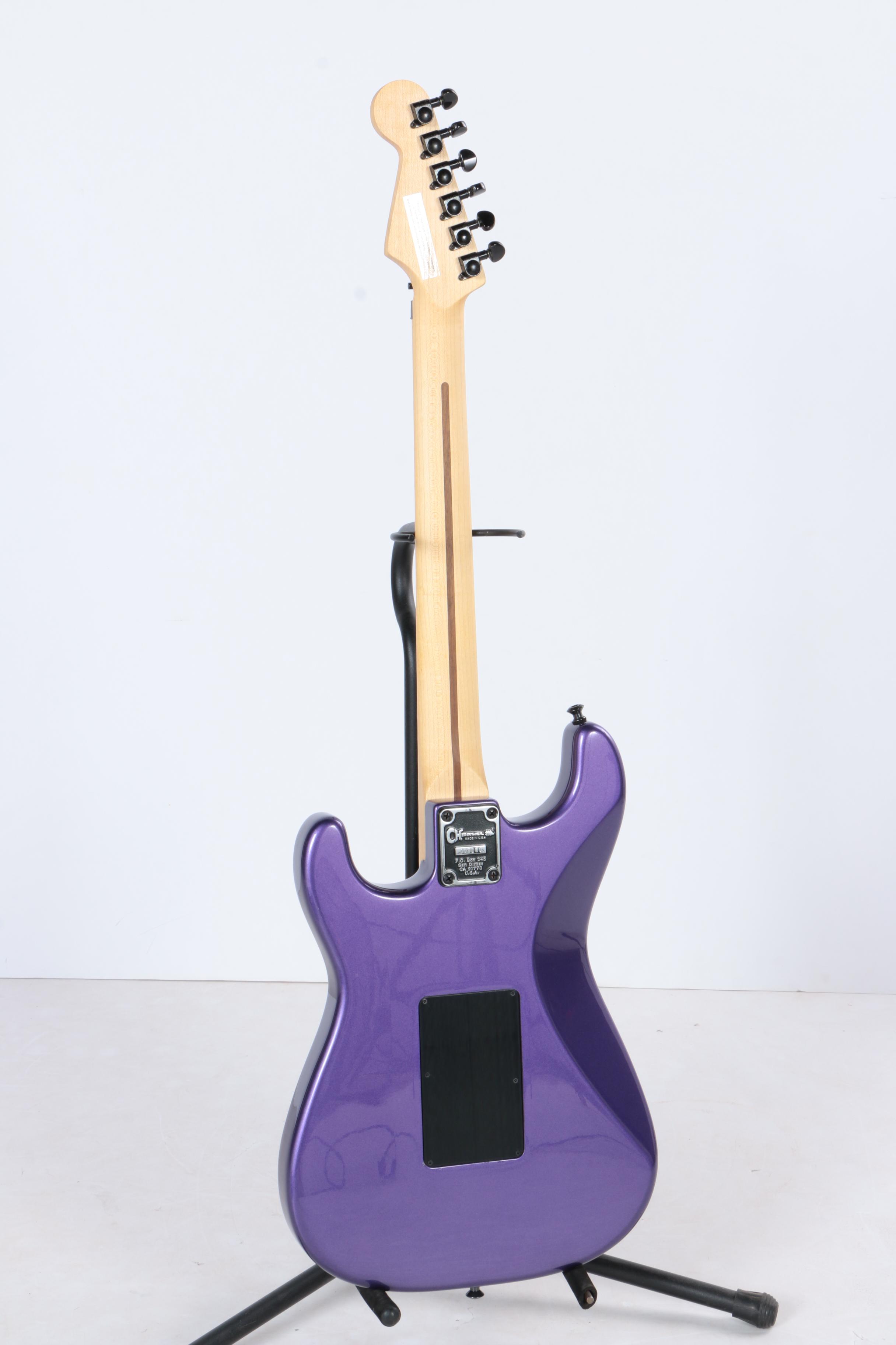 Charvel San Dimas Electric Guitar with Purple Sparkle Finish and Case