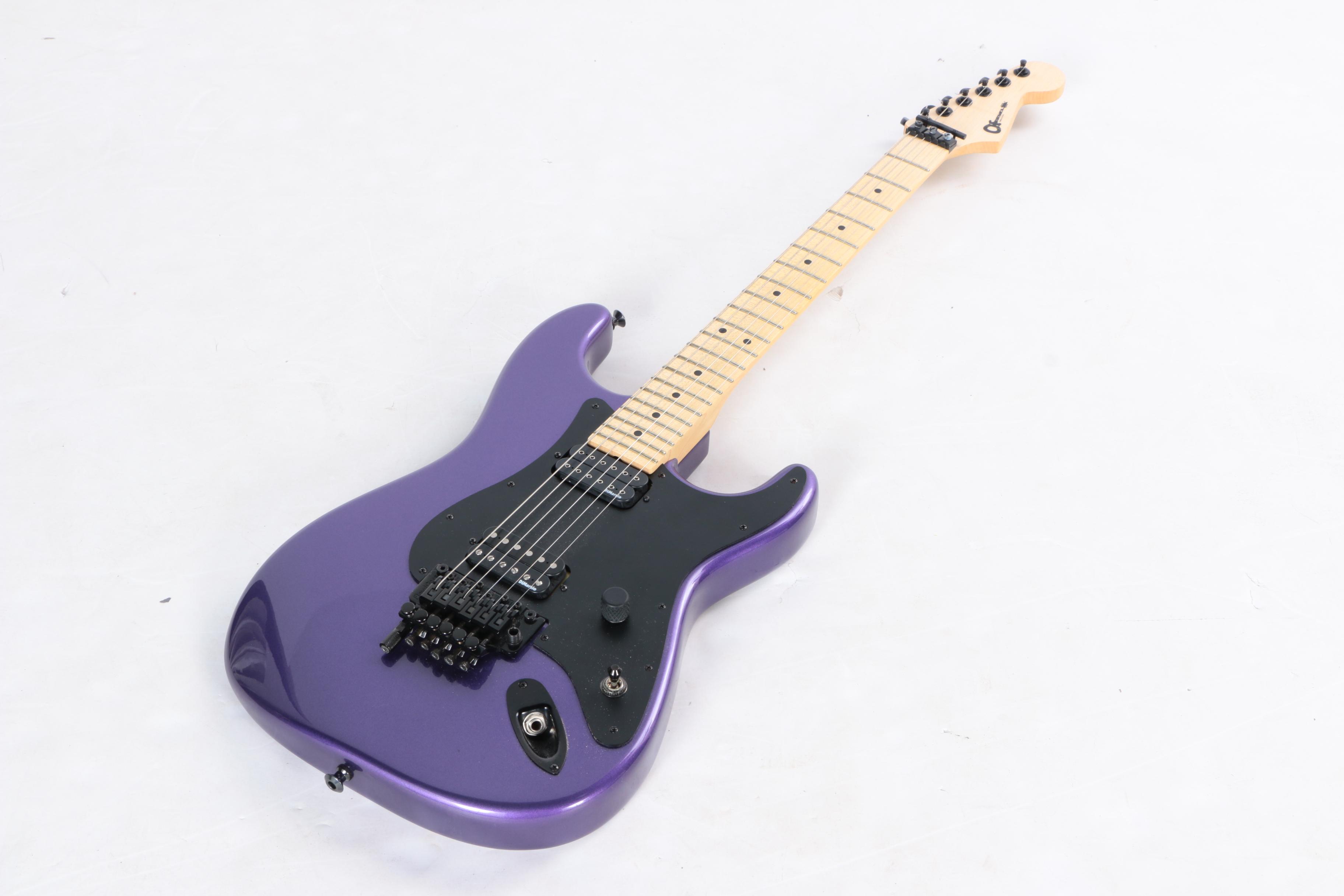 Charvel San Dimas Electric Guitar with Purple Sparkle Finish and Case