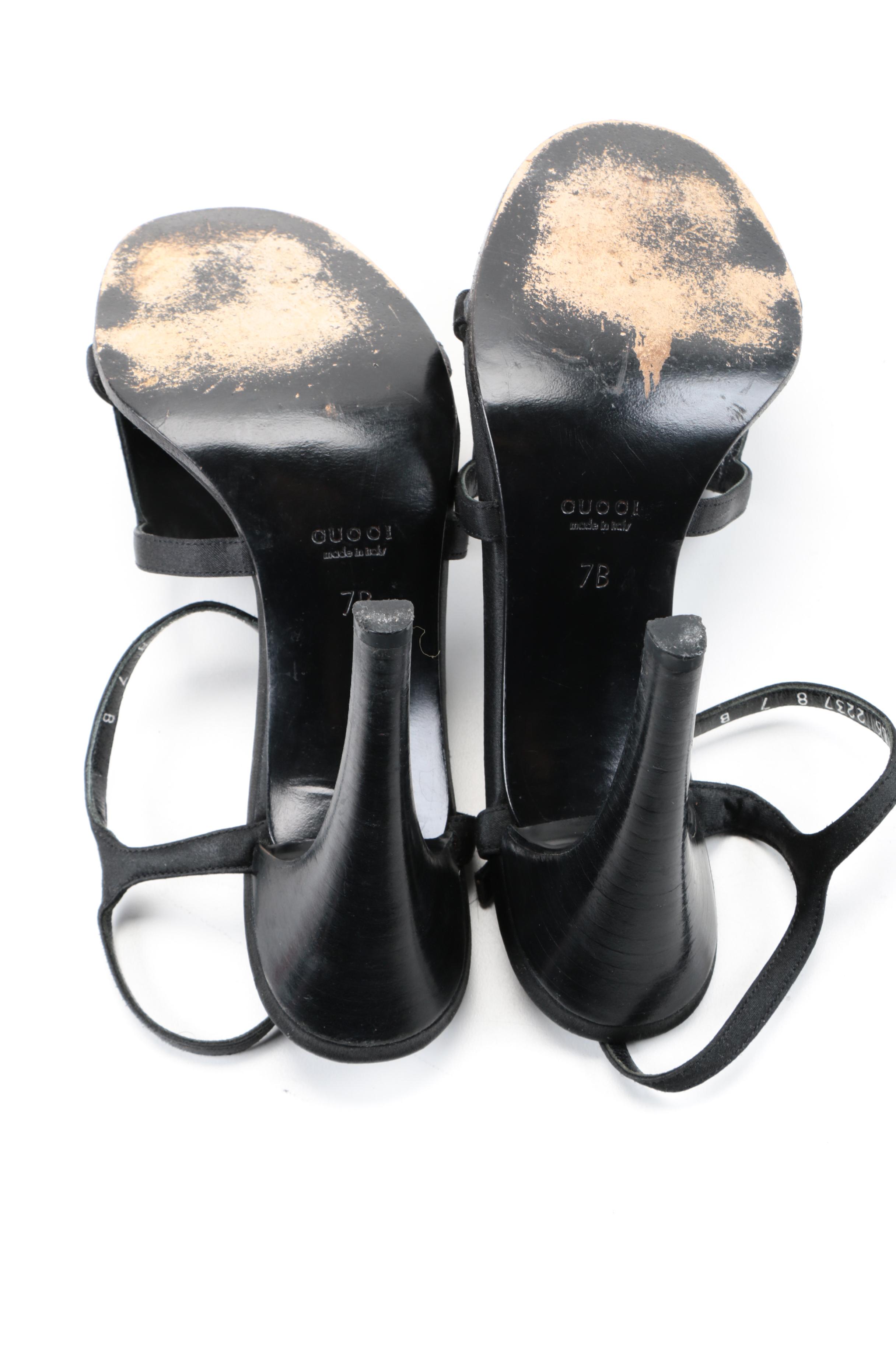 Gucci Embellished Heeled Dress Sandals