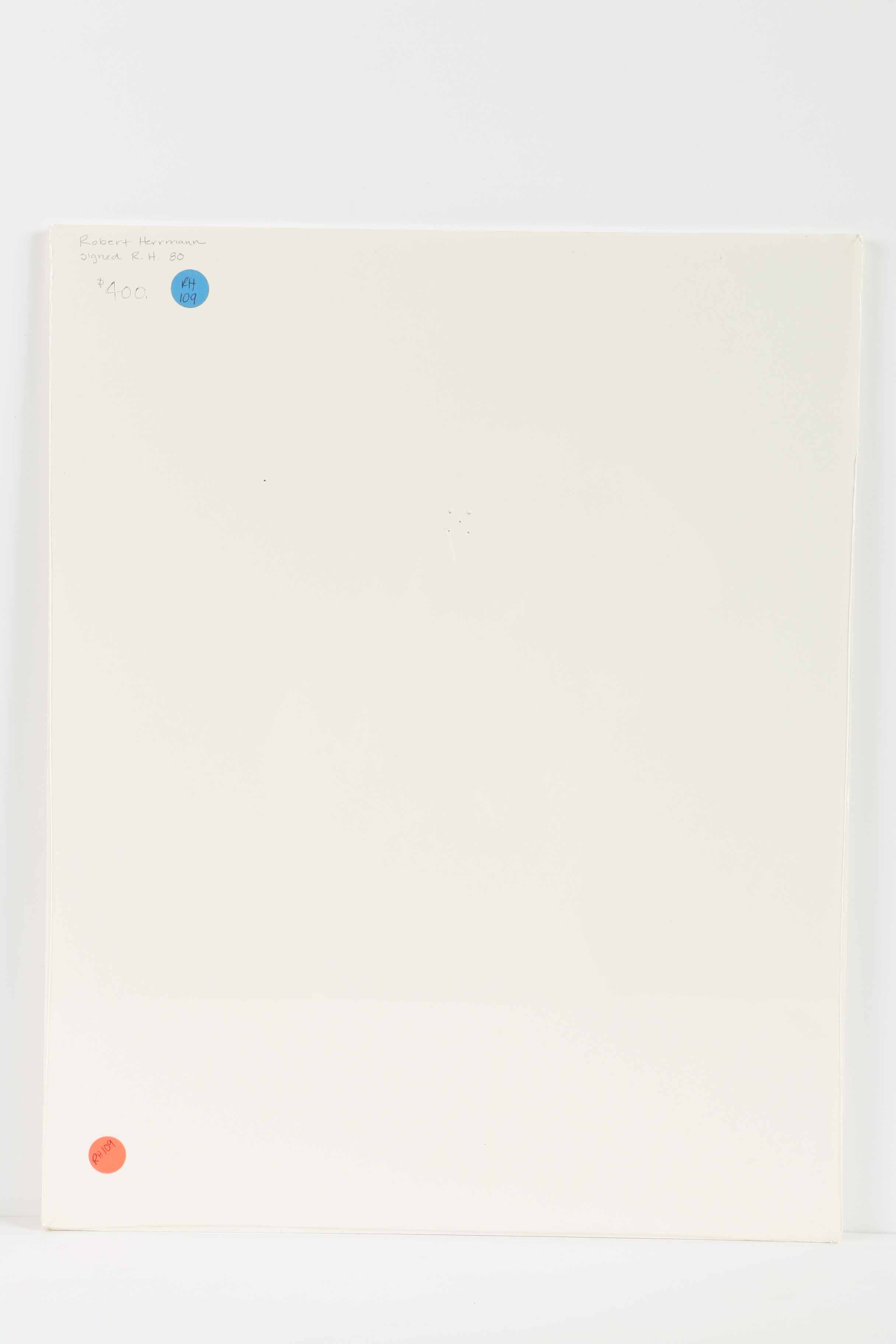 Robert Herrmann Watercolor Painting on Paper "Building Garage"