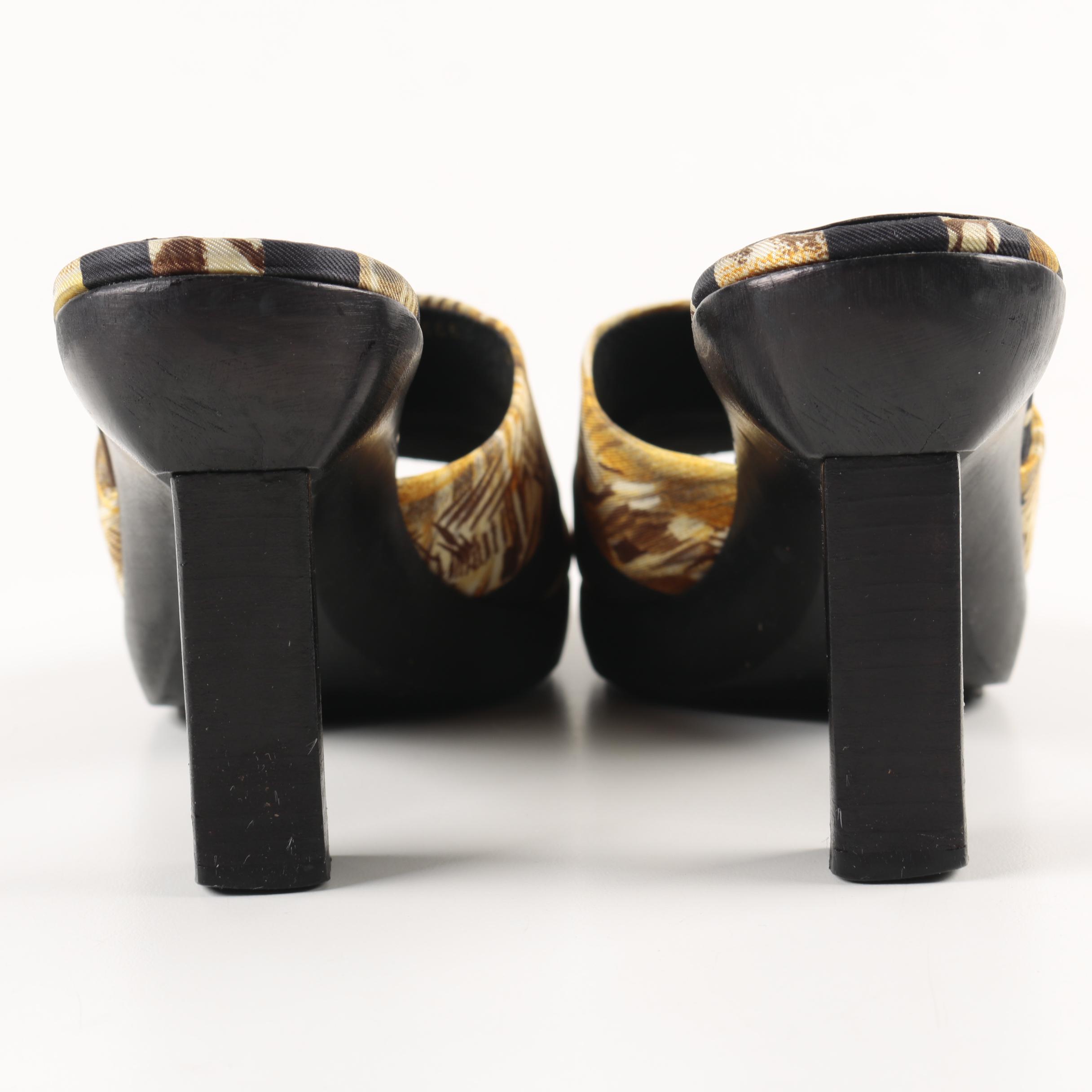 Women's Salvatore Ferragamo Wood Platform Slide Sandals