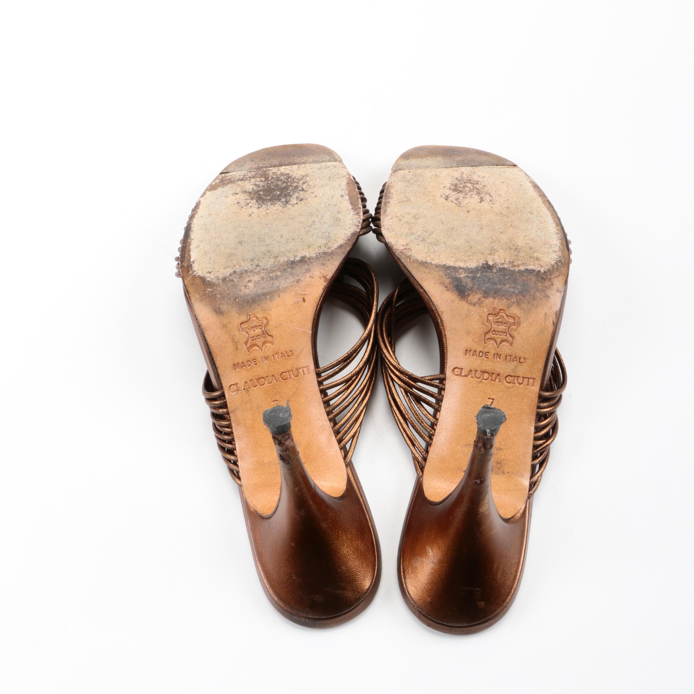 Women's Claudia Ciuti Strappy Slide Heels