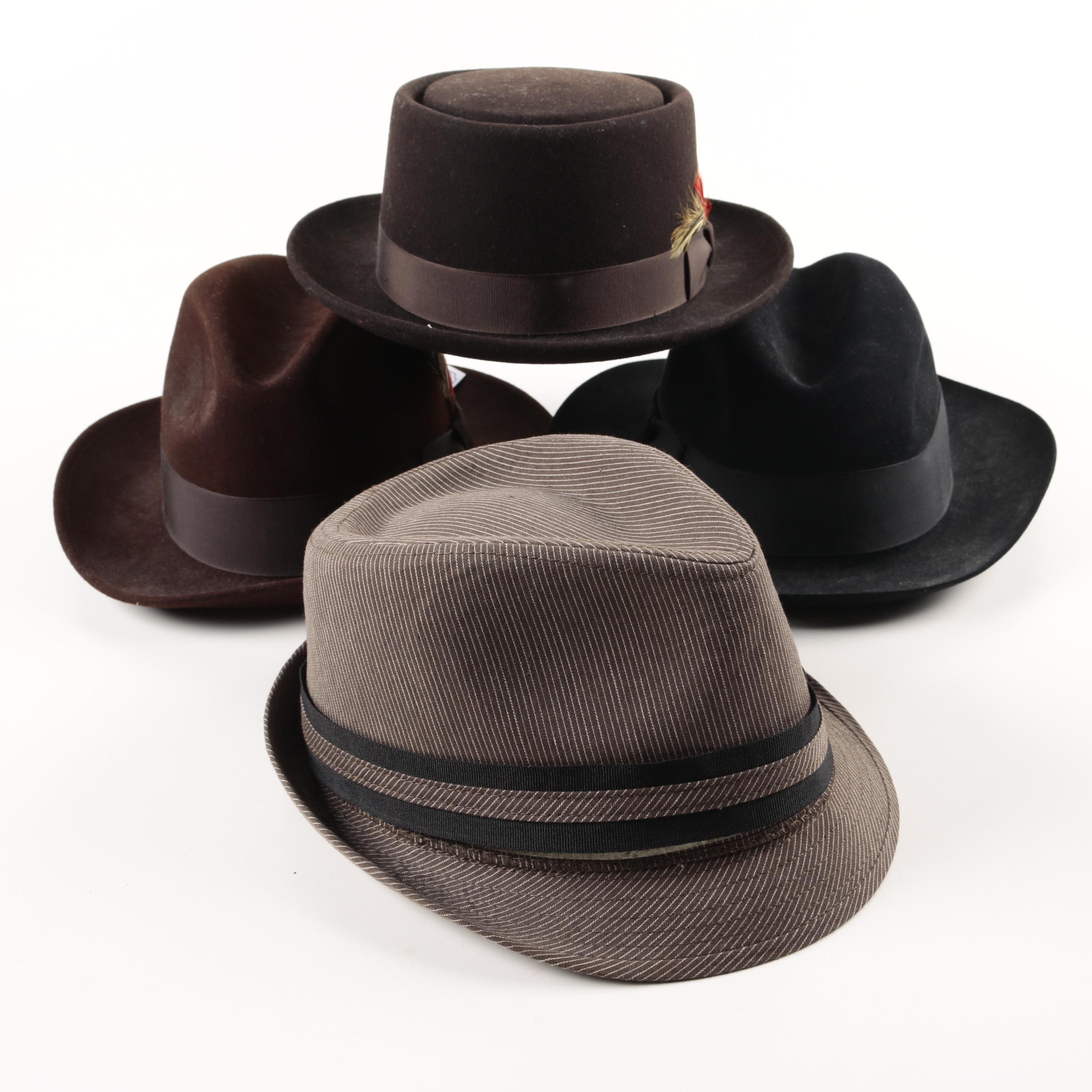 Men's Fedora Hats Including Marc Ecko
