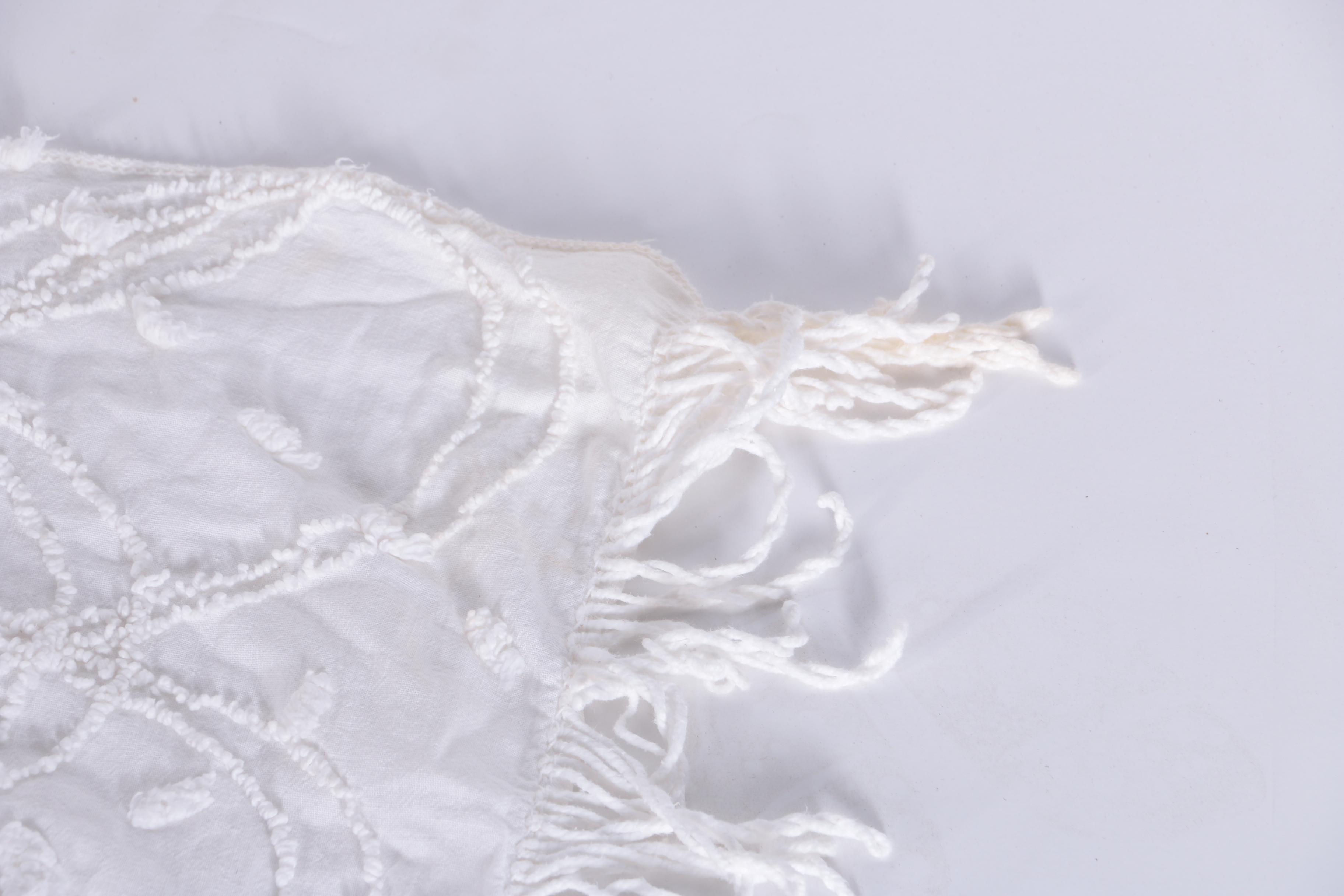 White Cotton Bedspreads Including Crown Crafts