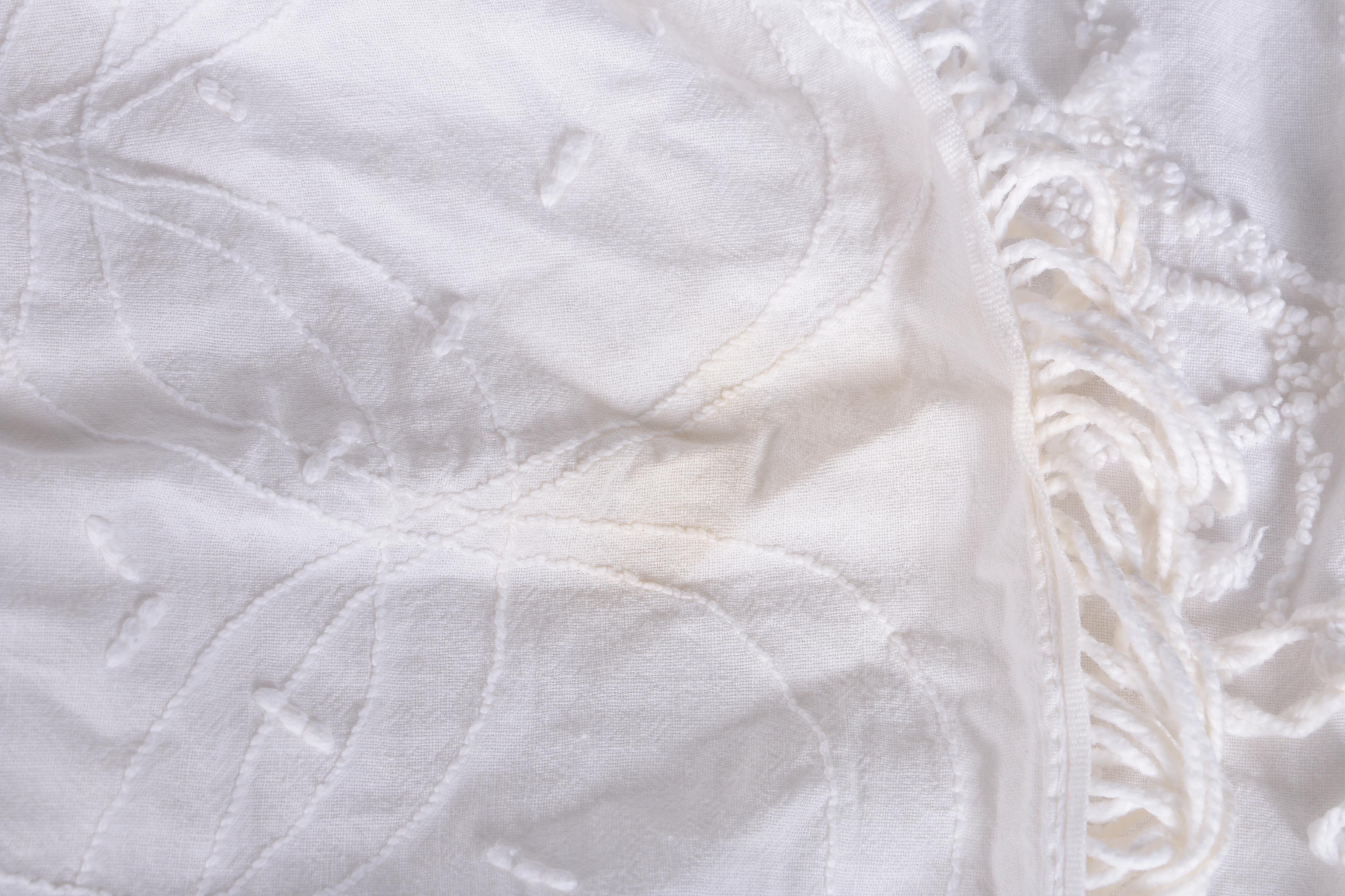 White Cotton Bedspreads Including Crown Crafts