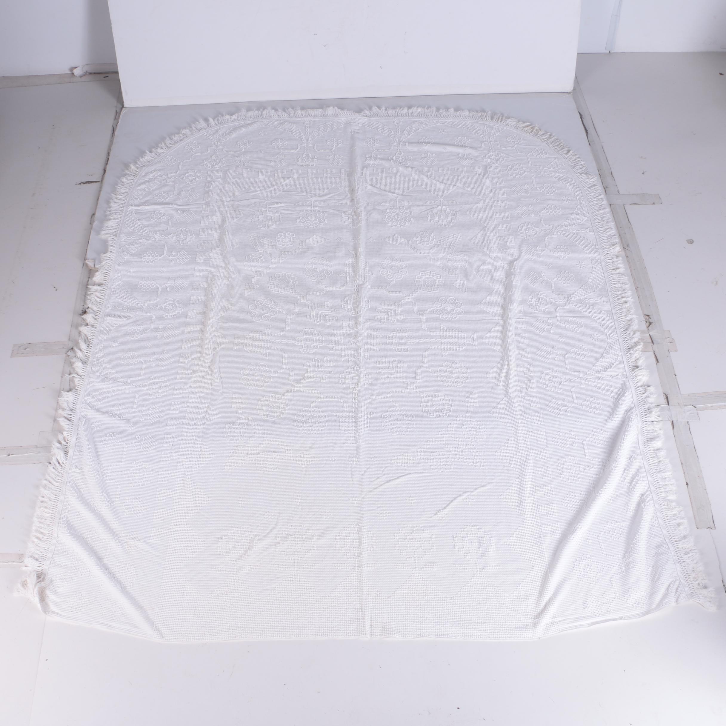 White Cotton Bedspreads Including Crown Crafts