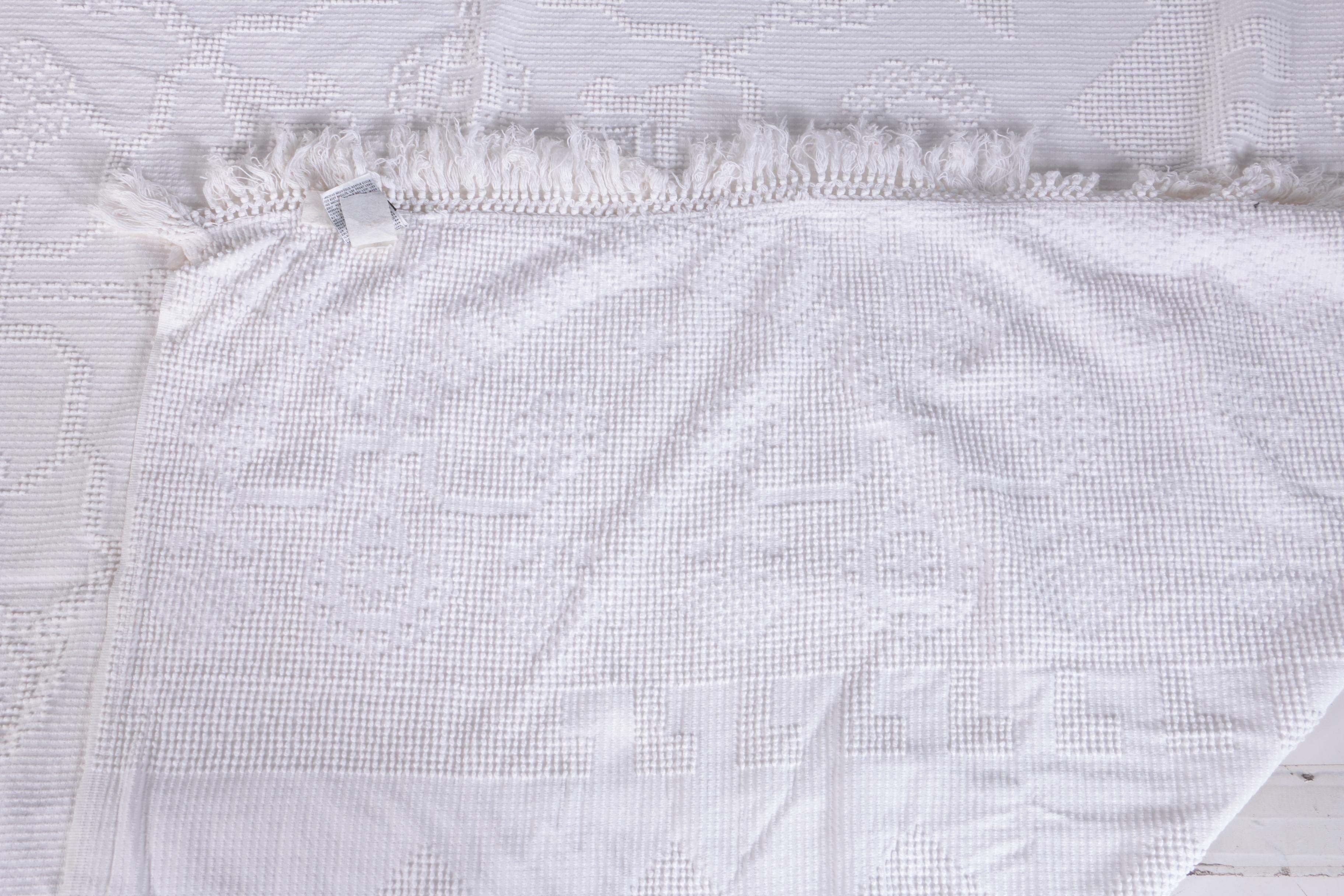 White Cotton Bedspreads Including Crown Crafts