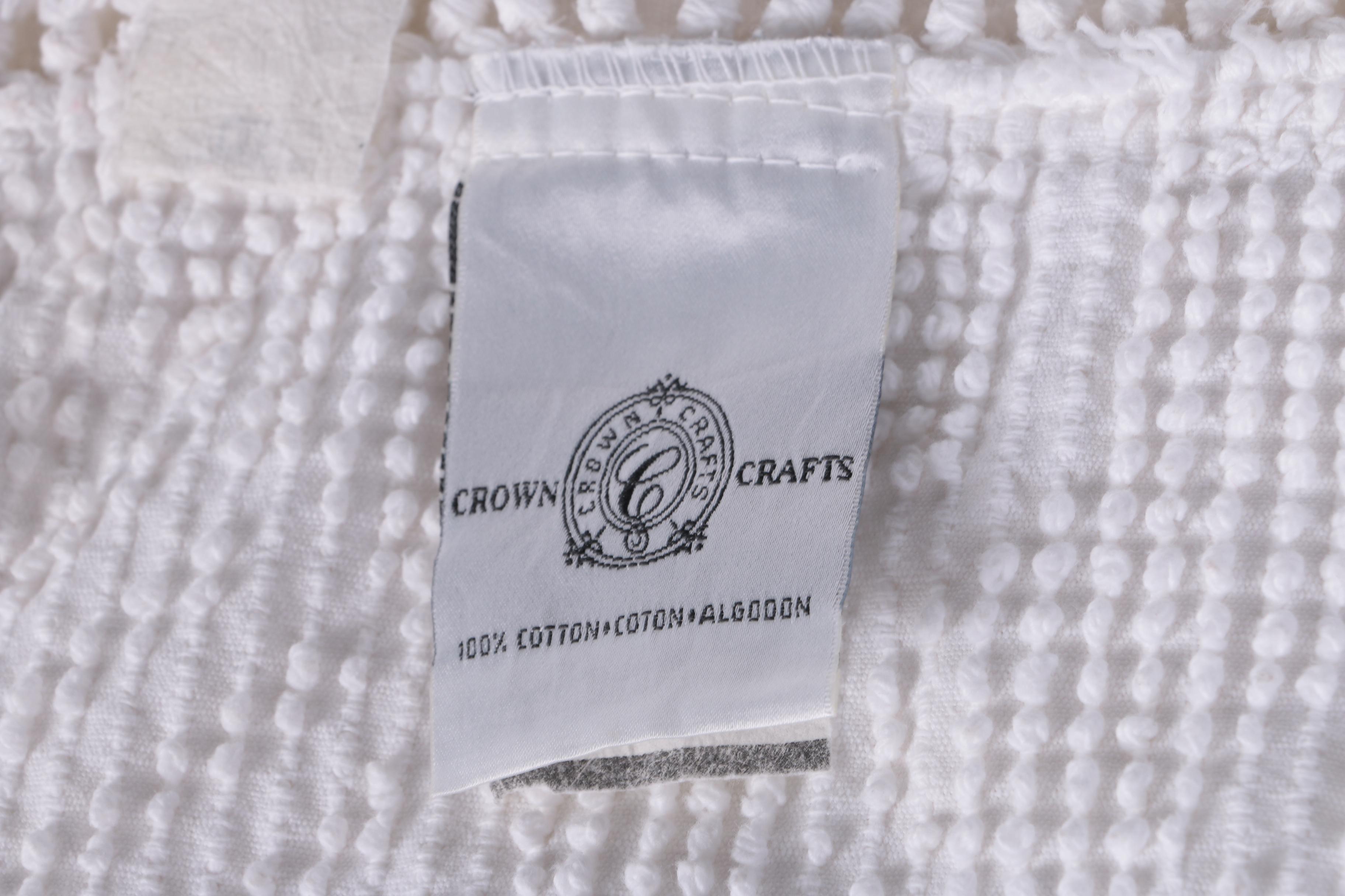 White Cotton Bedspreads Including Crown Crafts