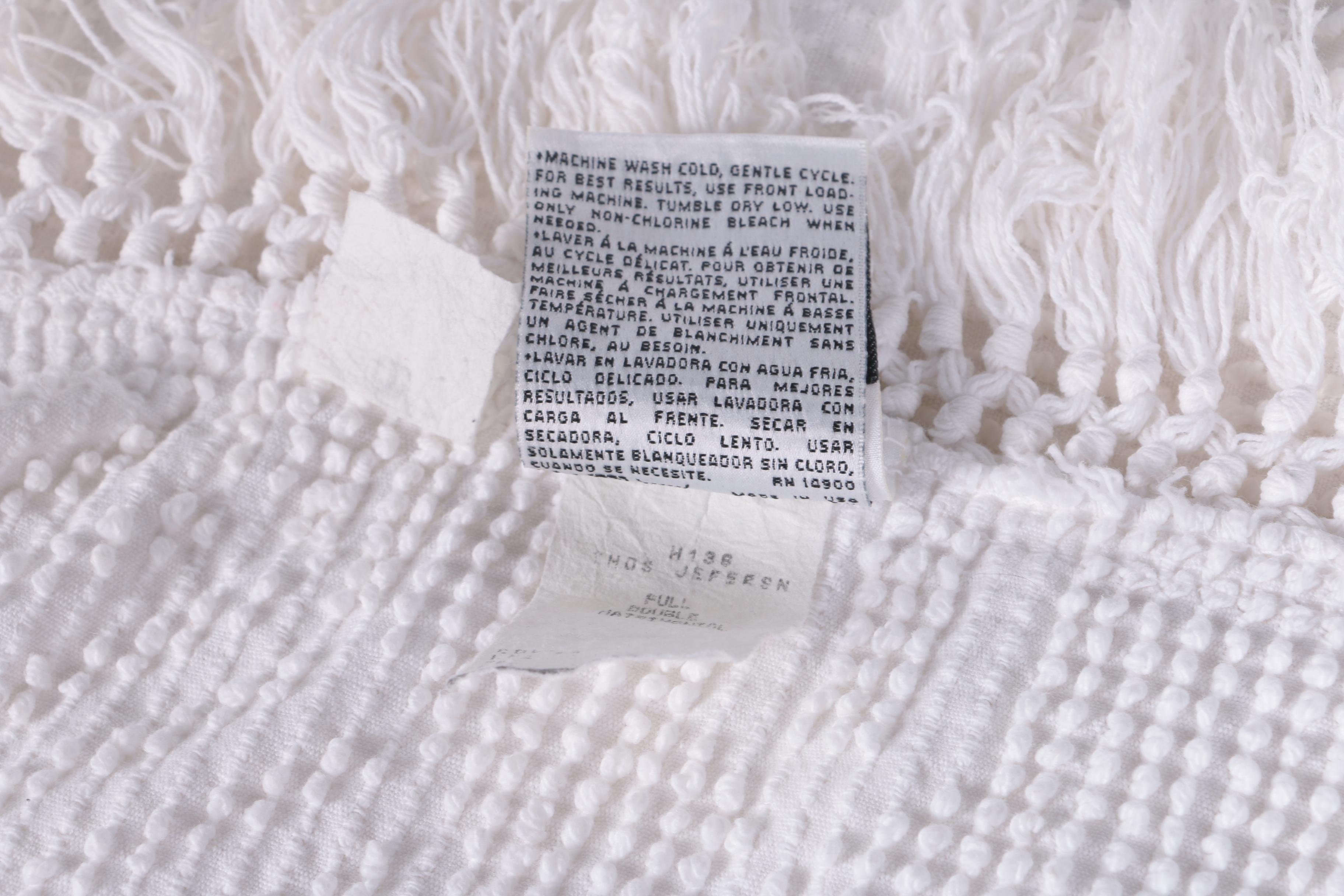 White Cotton Bedspreads Including Crown Crafts