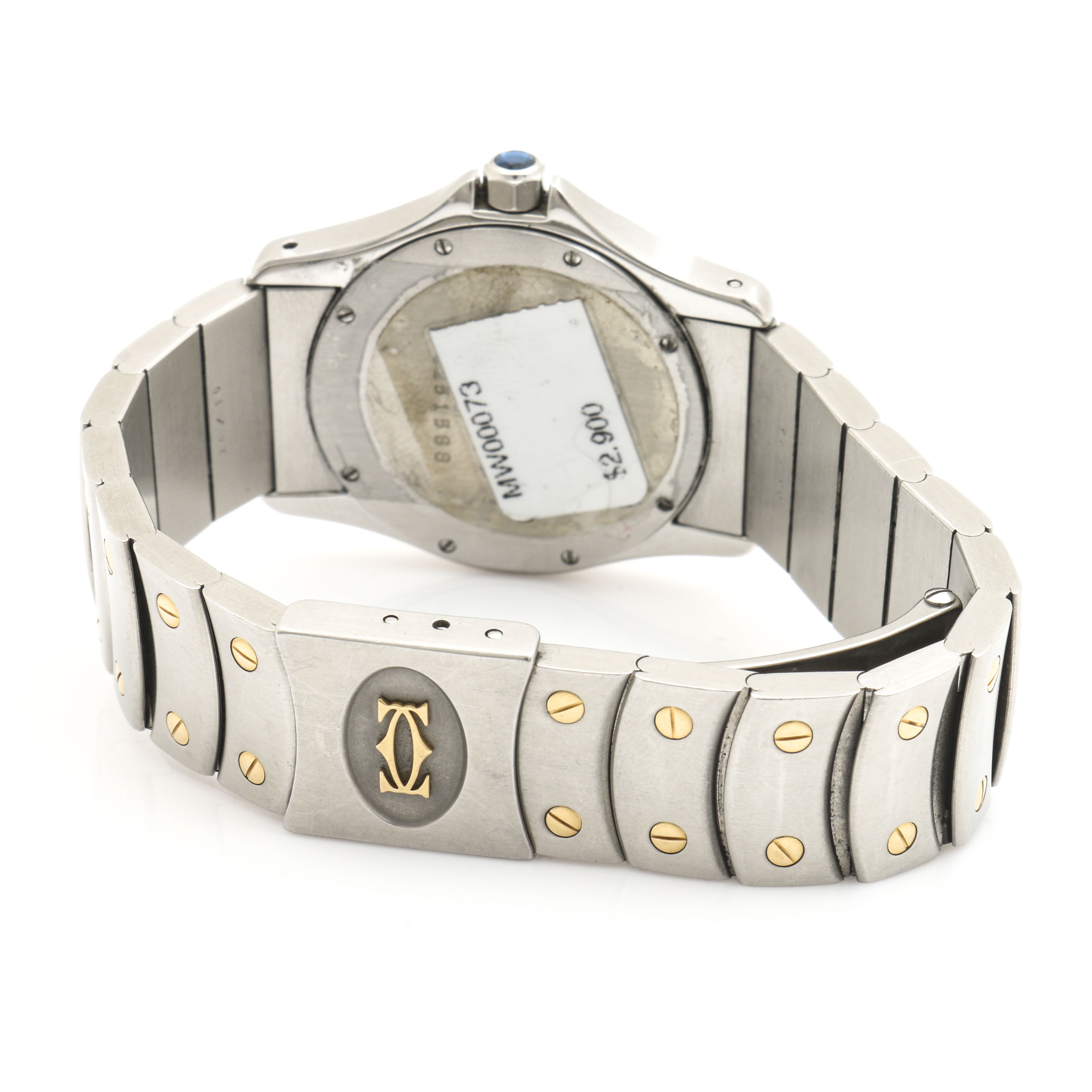 Cartier "Santos Ronde" 18K Yellow Gold and Stainless Steel Analog Watch