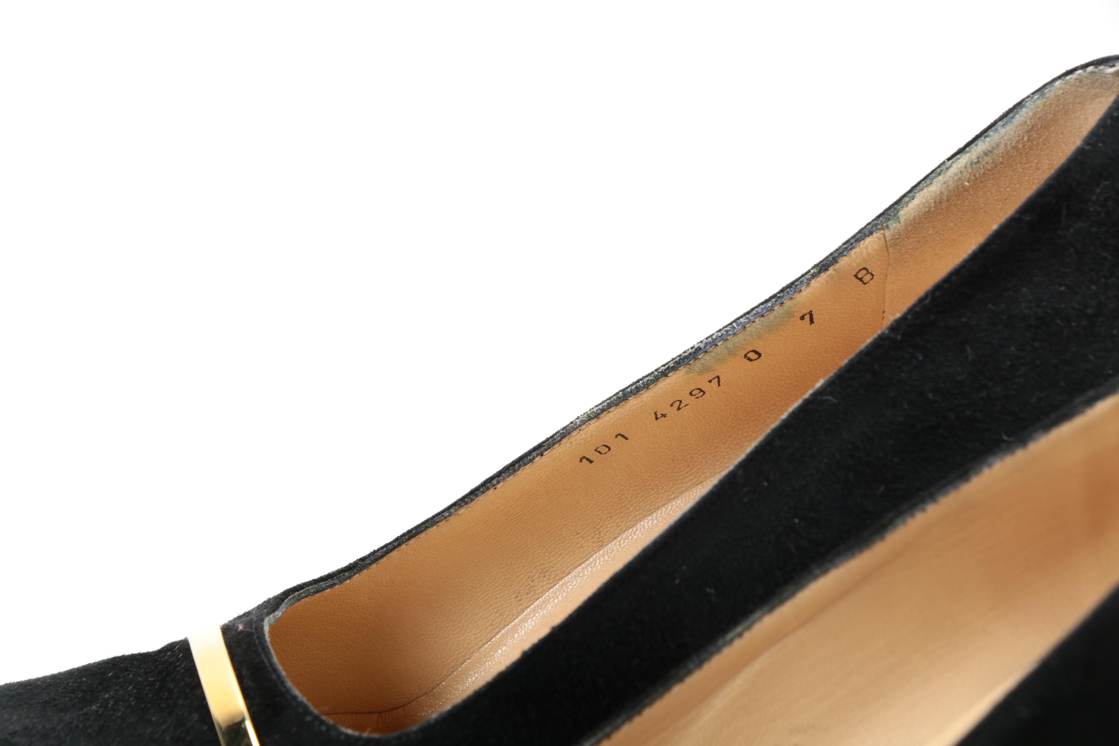 Gucci Black Suede Pumps