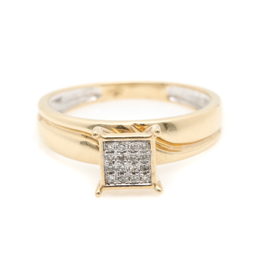 Shy Creations 14K Yellow Gold and Diamond Ring