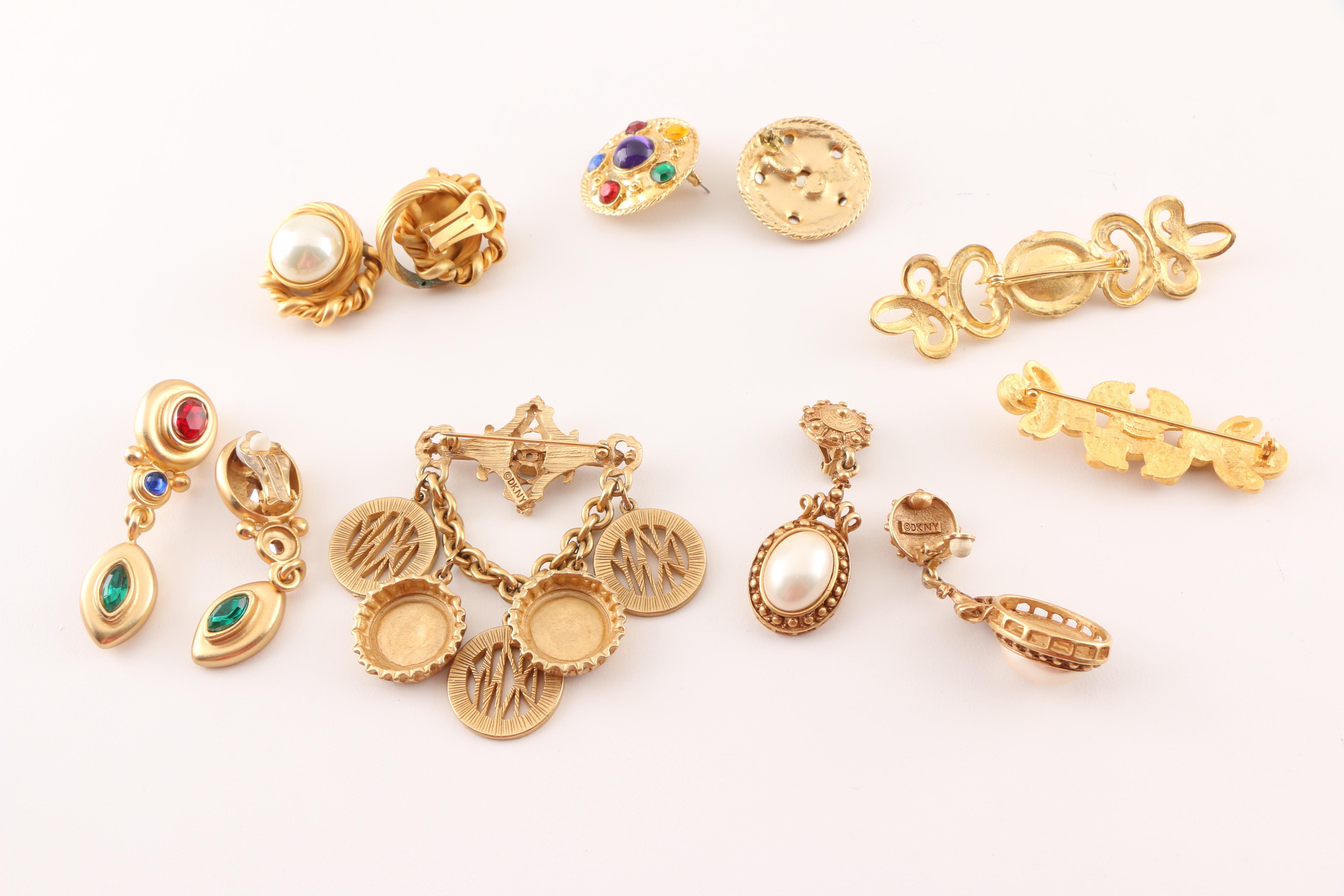 Gothic Revival Necklace by Ronnie Livia and Other Costume Jewelry Featuring DKNY