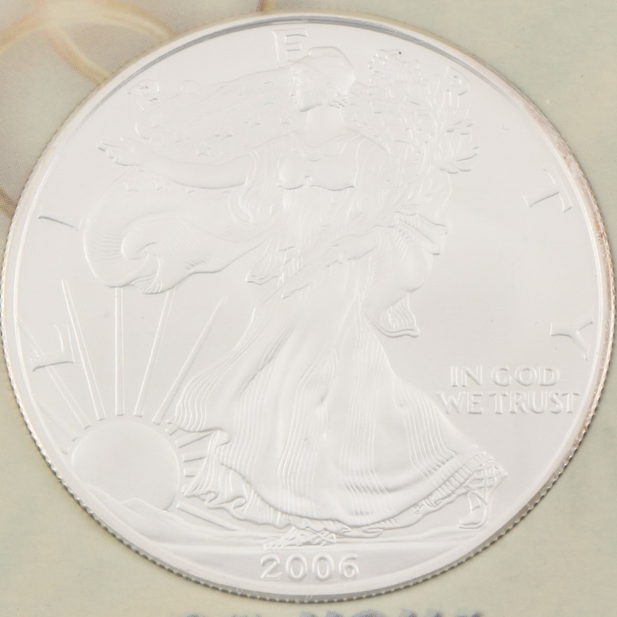 Encapsulated 2006 American Silver Eagle Dollar