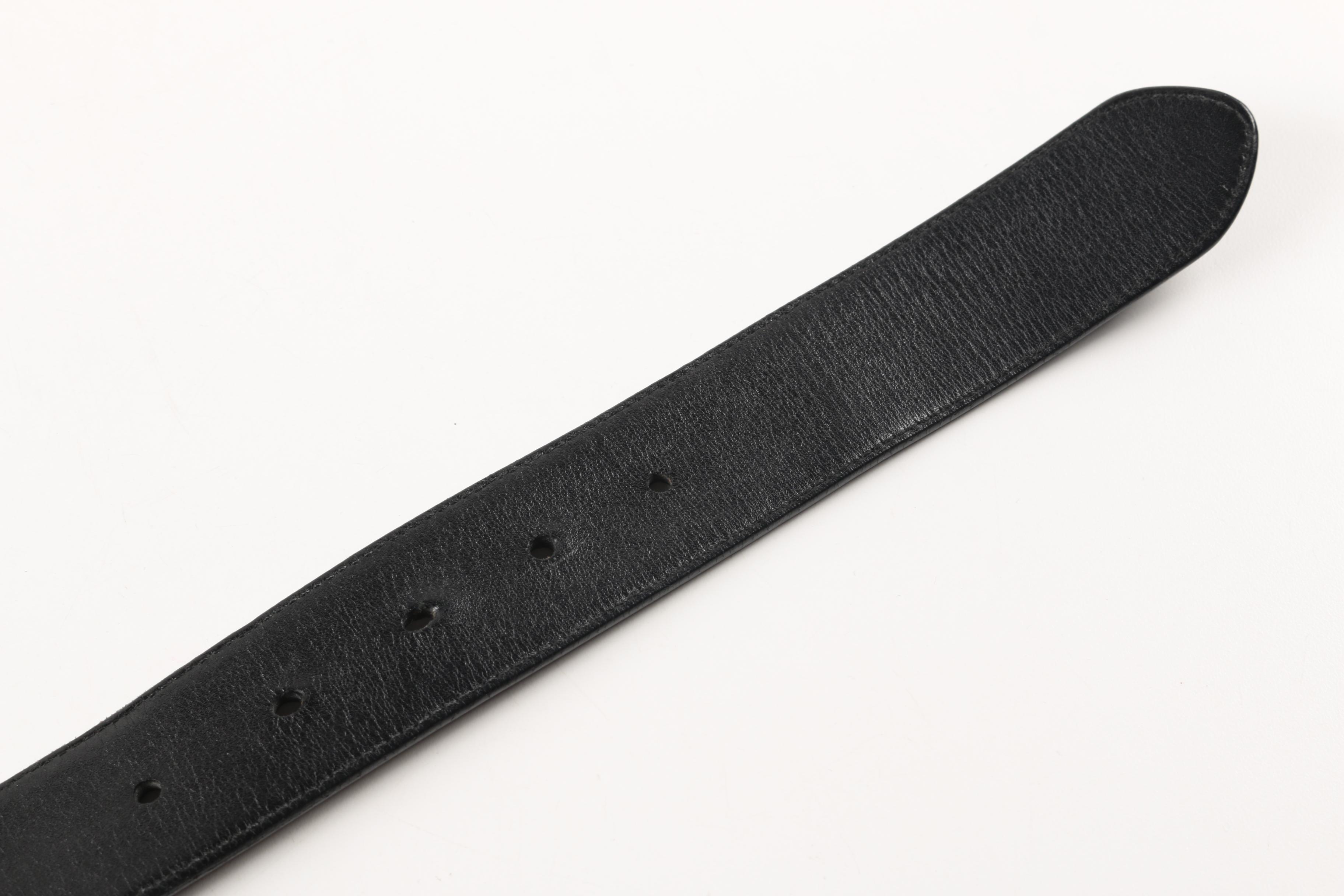 Prada Black Leather Belt