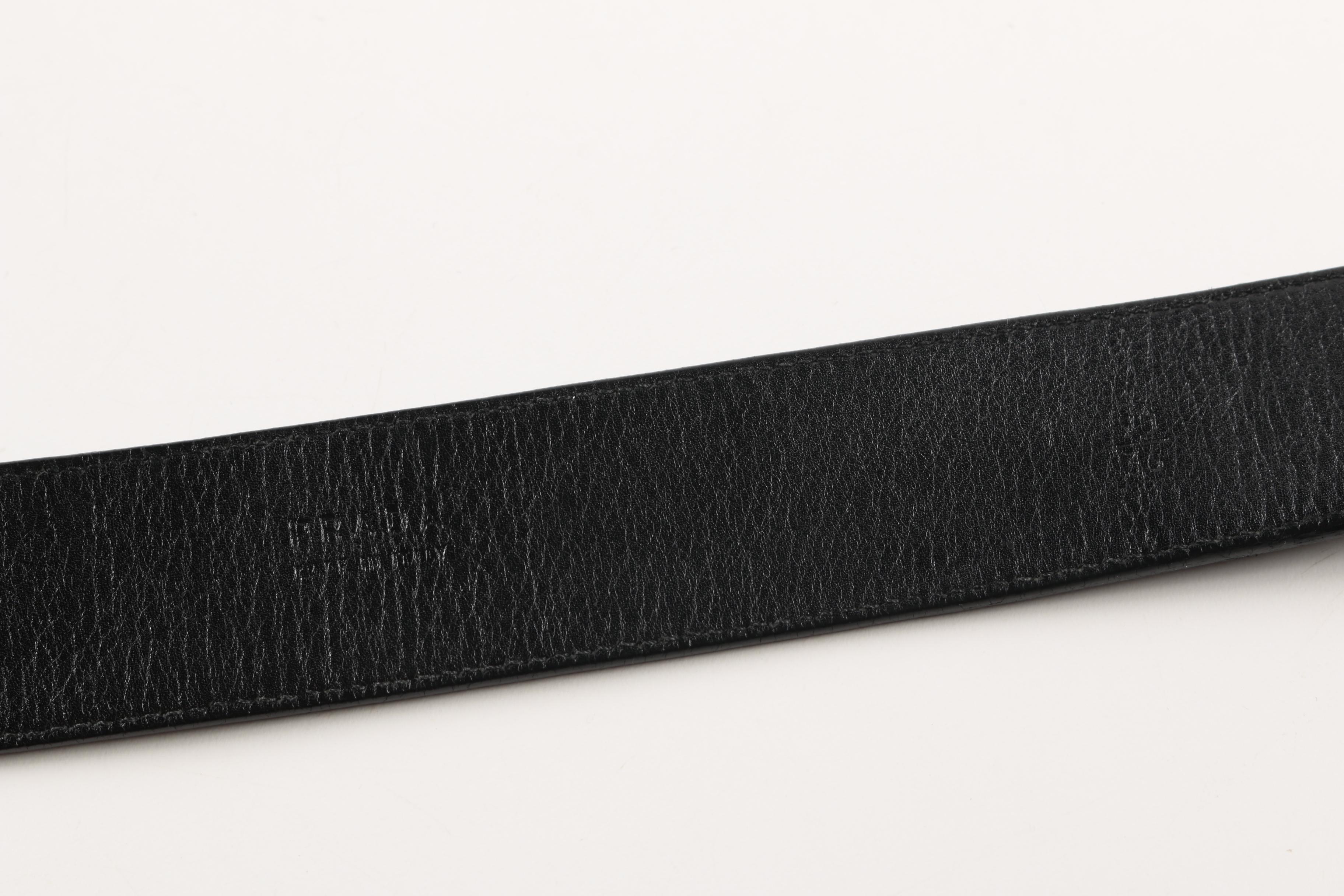 Prada Black Leather Belt