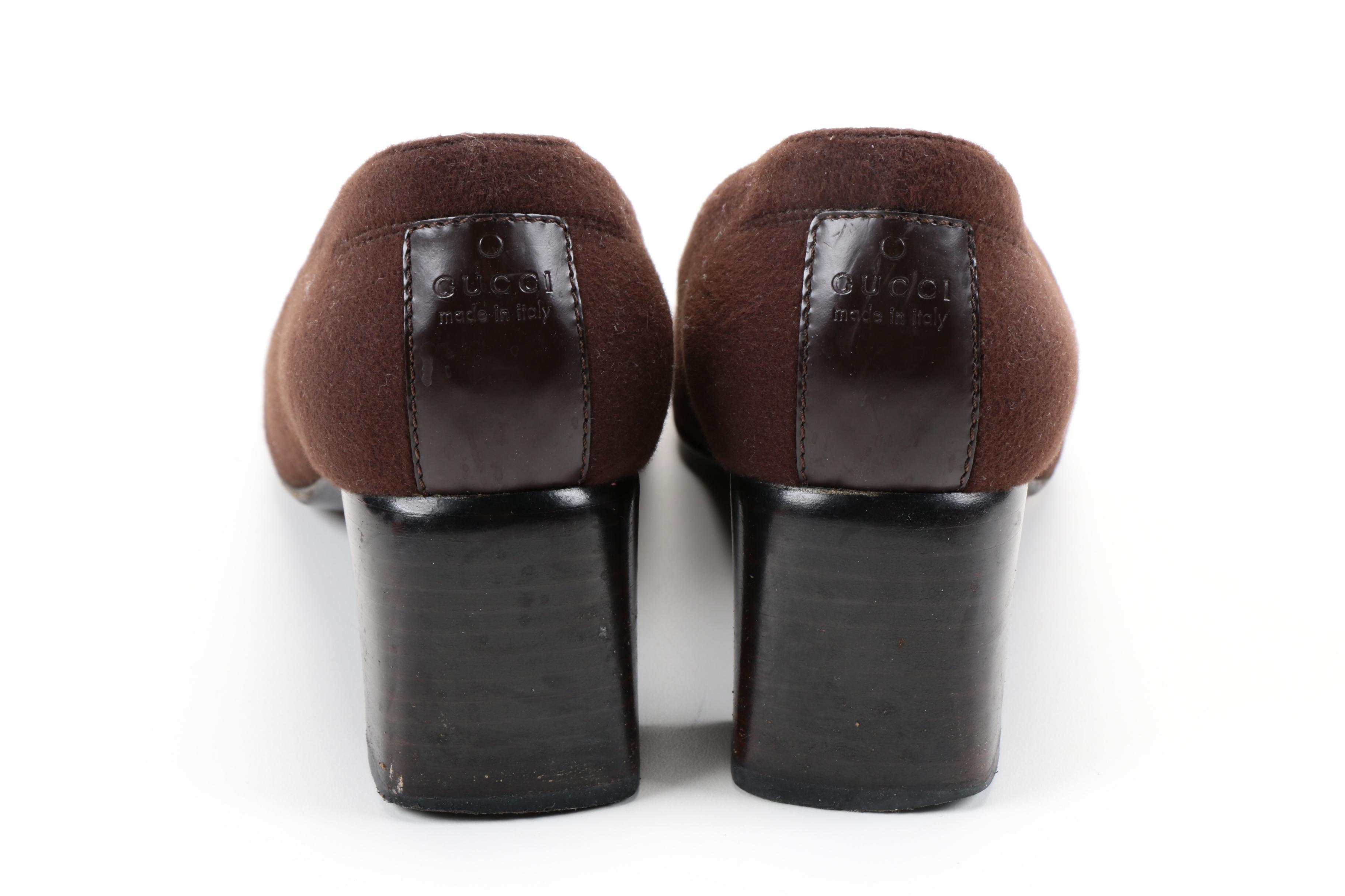 Gucci Brown Suede Pumps