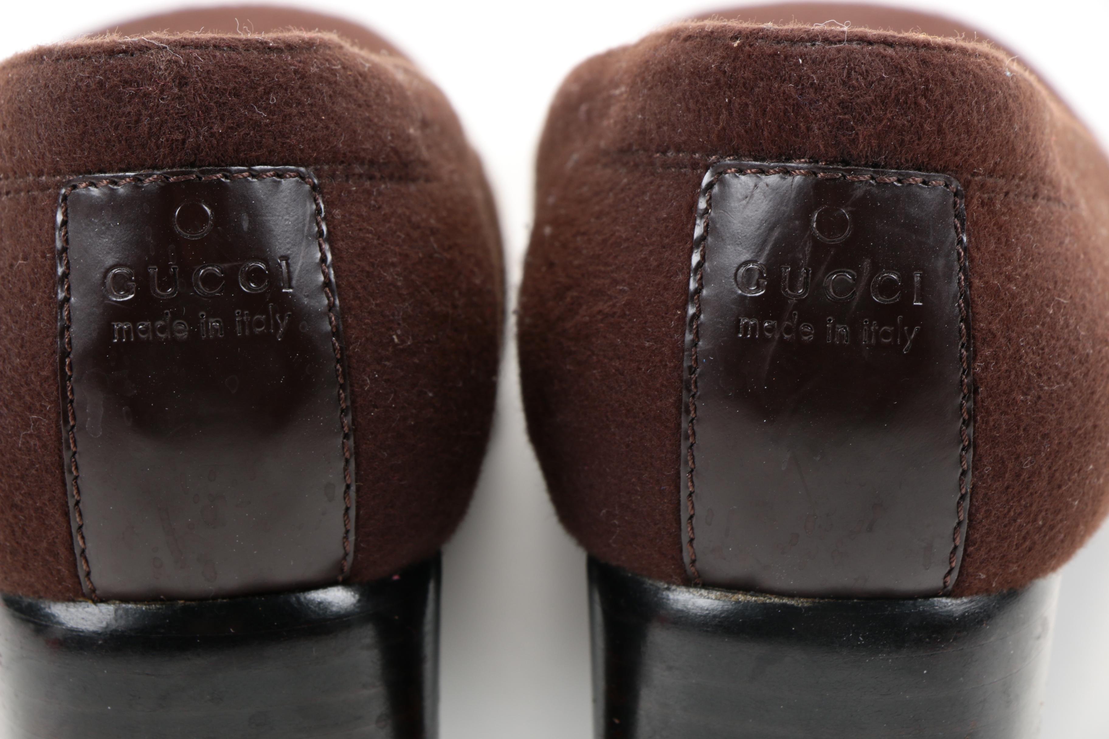 Gucci Brown Suede Pumps
