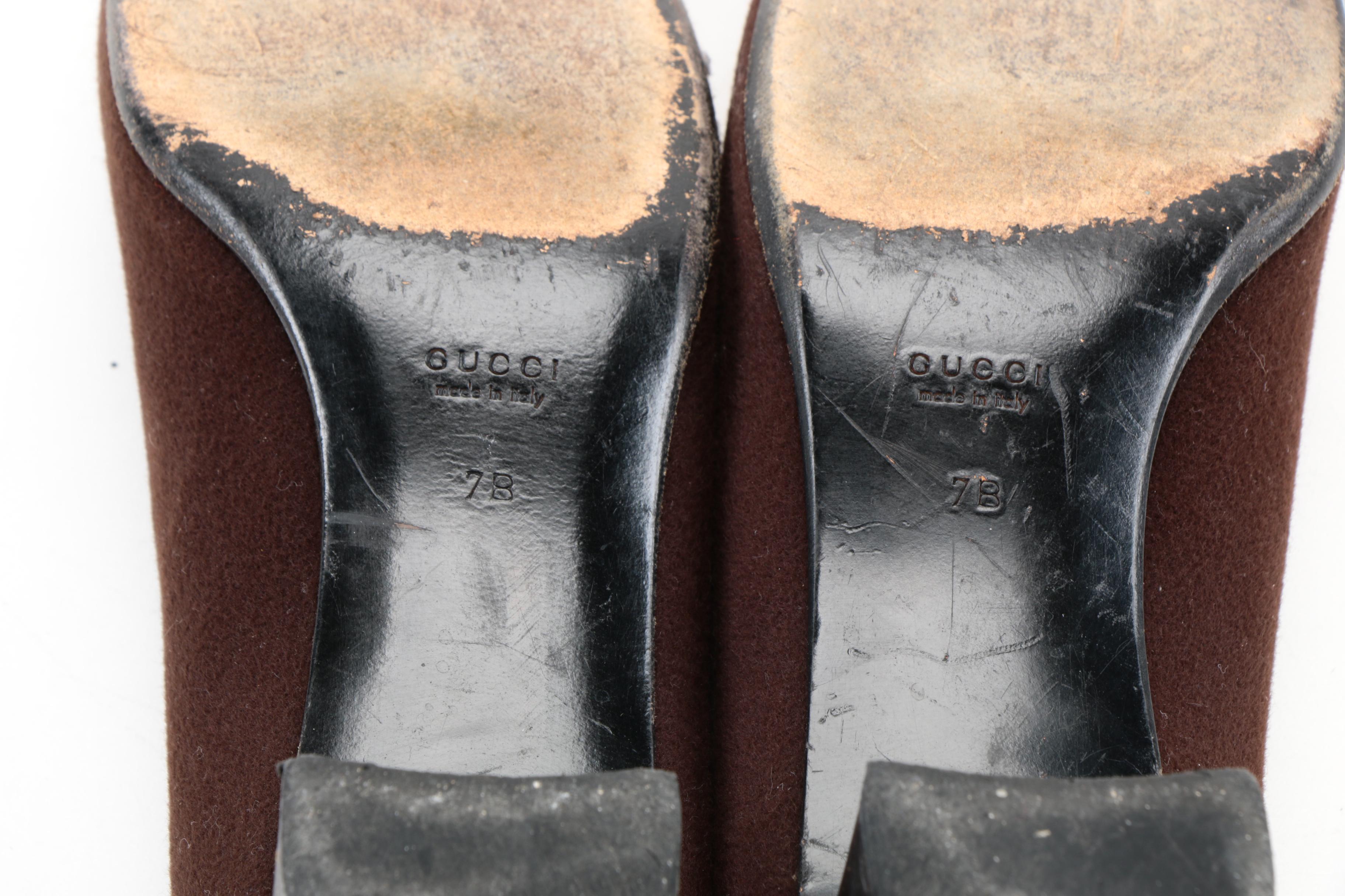 Gucci Brown Suede Pumps
