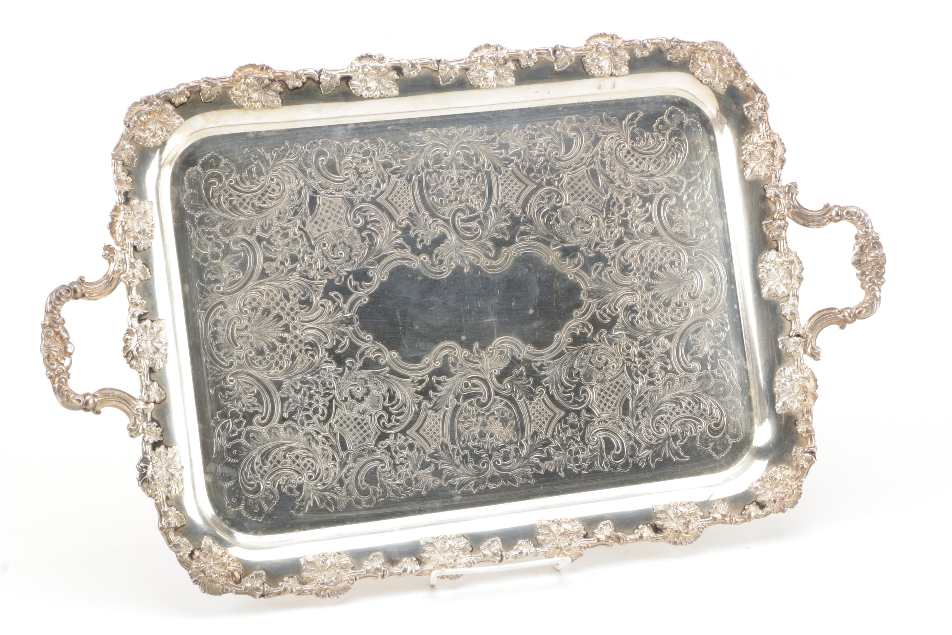 Ellis-Barker Silver Co. Silver Plate Tray with Additional Piece