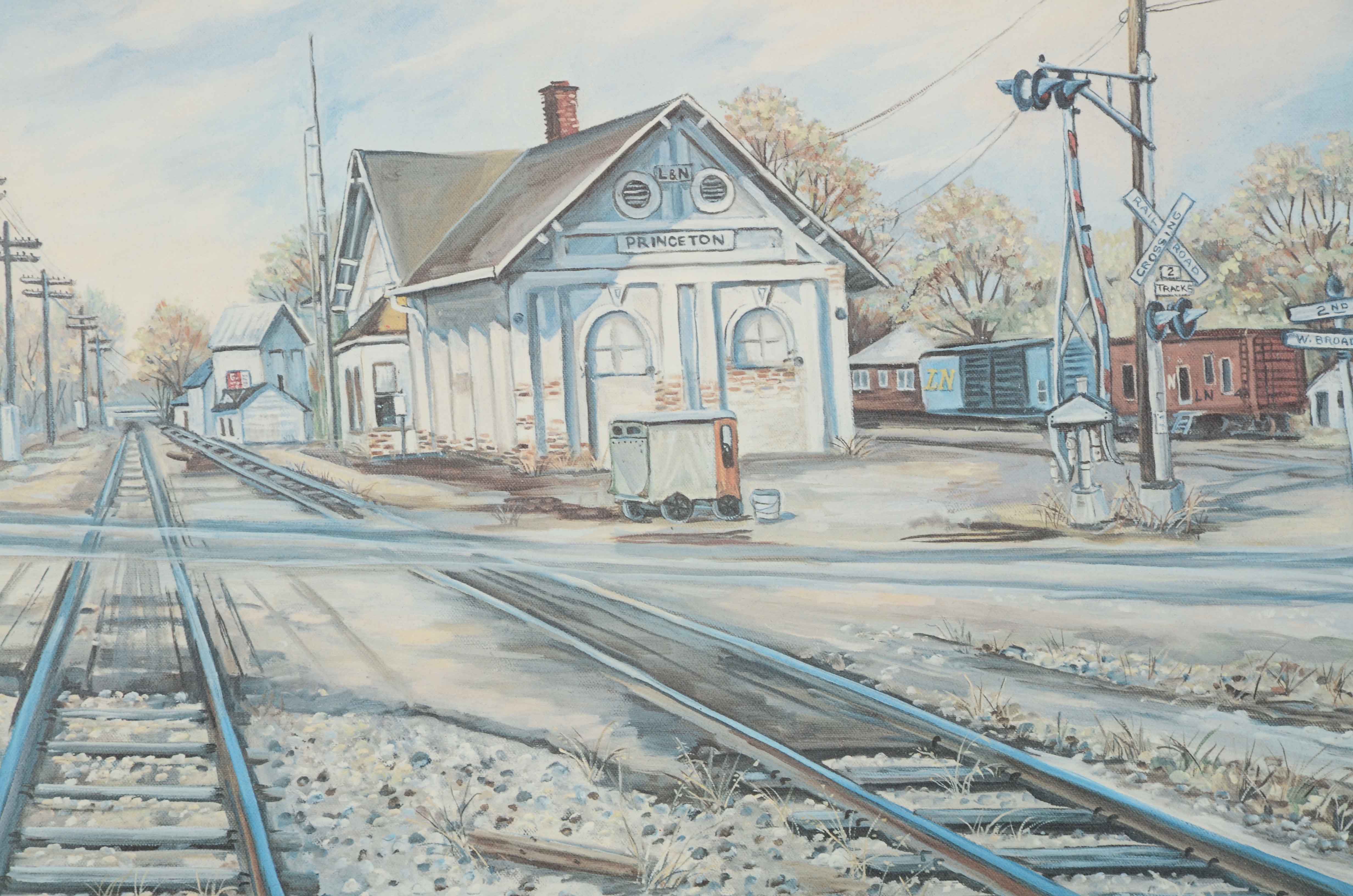 Evelyn Steinkuhl Signed Limited Edition Offset Lithgoraph "Princeton Rails"