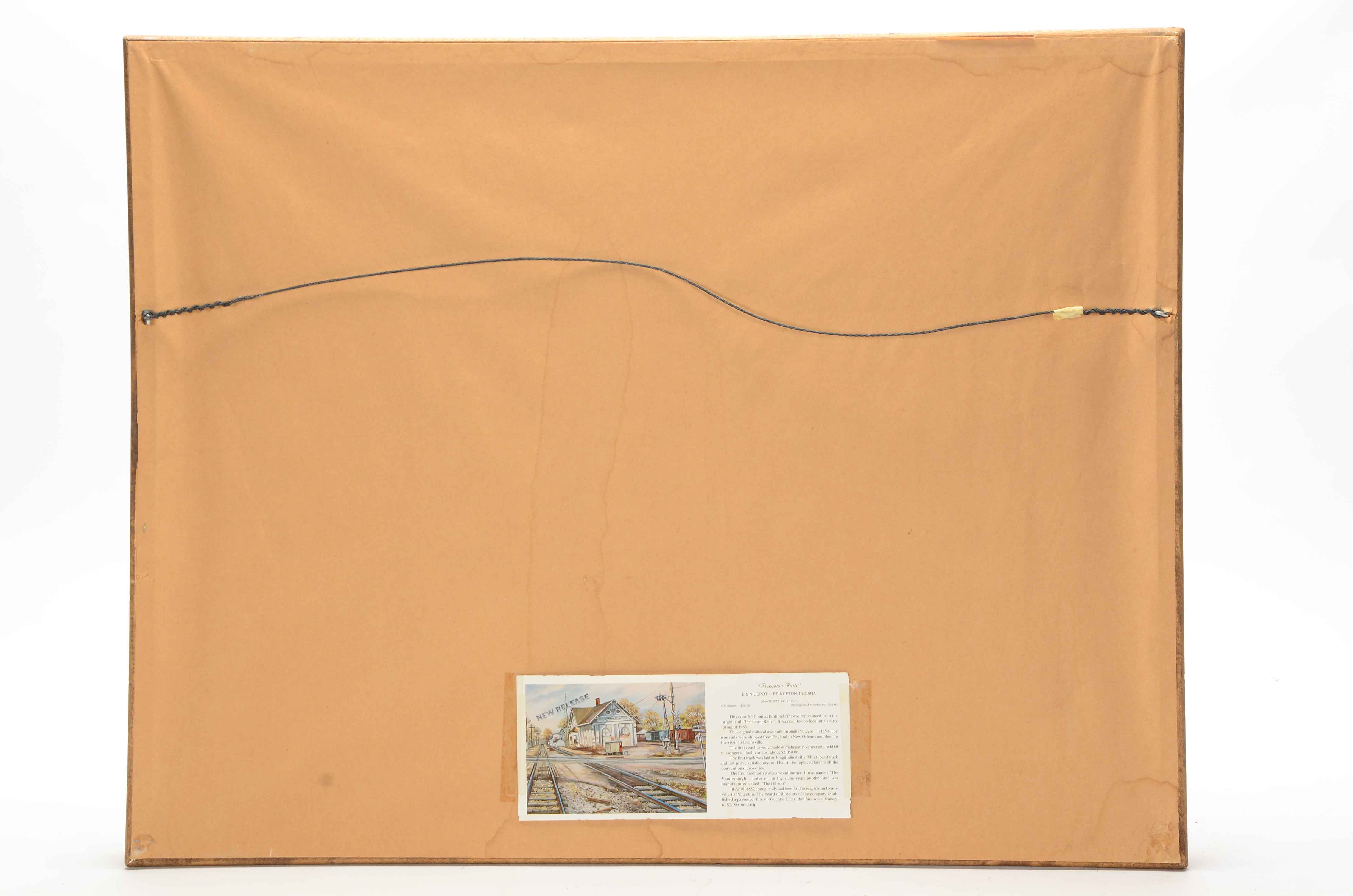 Evelyn Steinkuhl Signed Limited Edition Offset Lithgoraph "Princeton Rails"