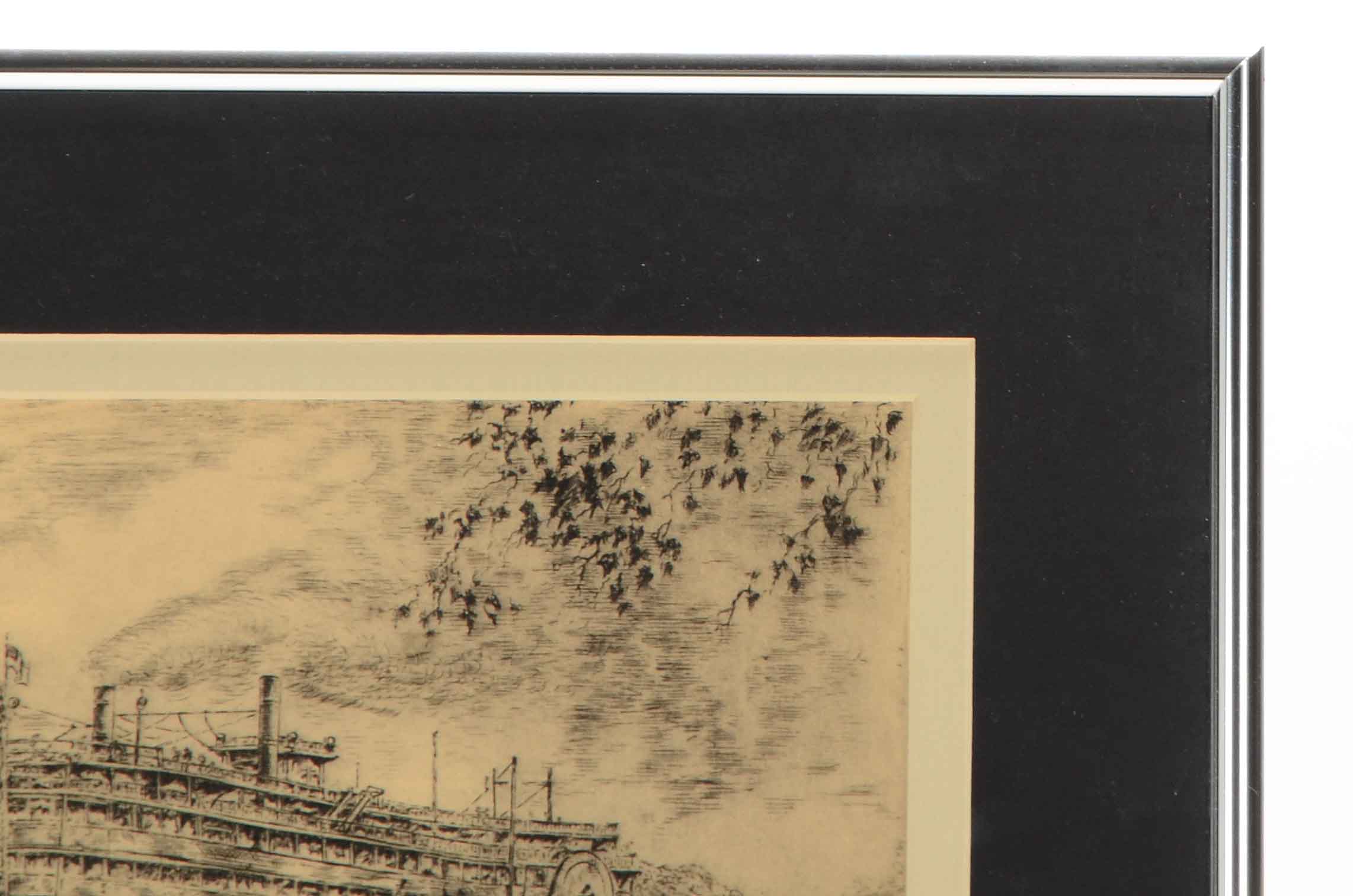 Caroline Williams Half Tone Print of the Island Queen River Boat