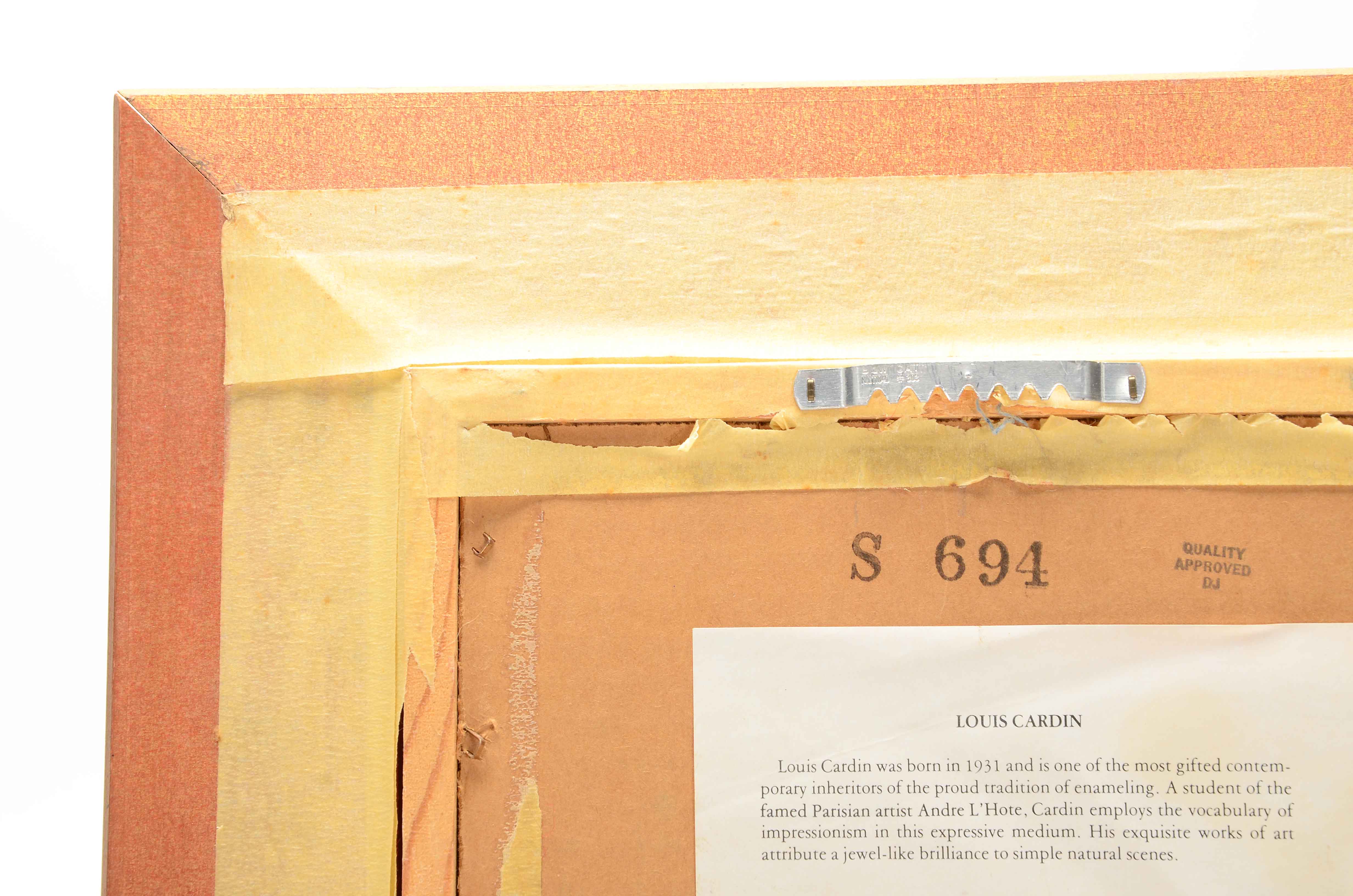 Louis Cardin Original Enamel Painting on Copper