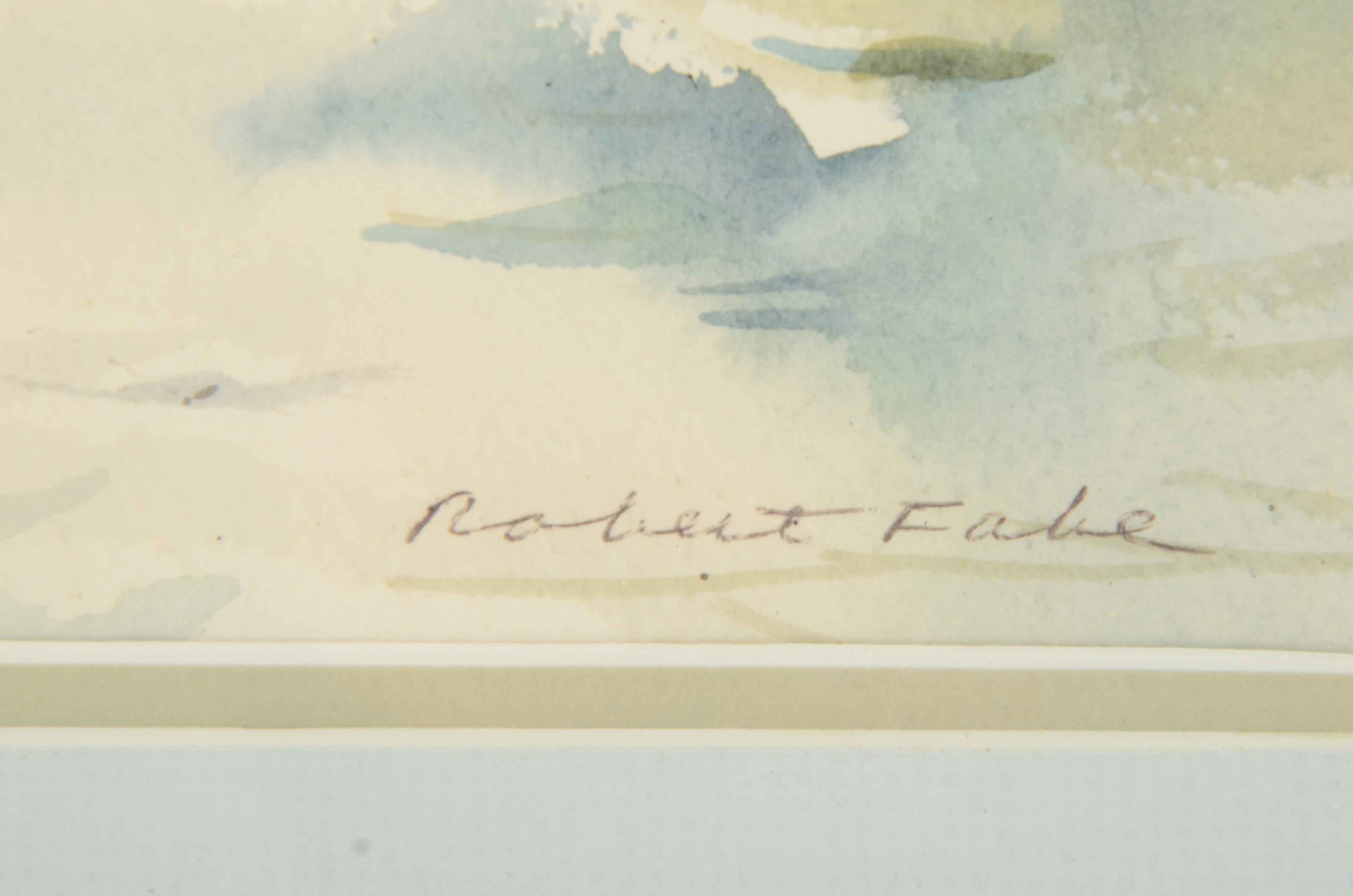 Robert Fabe Signed Original Watercolor Coastal Painting