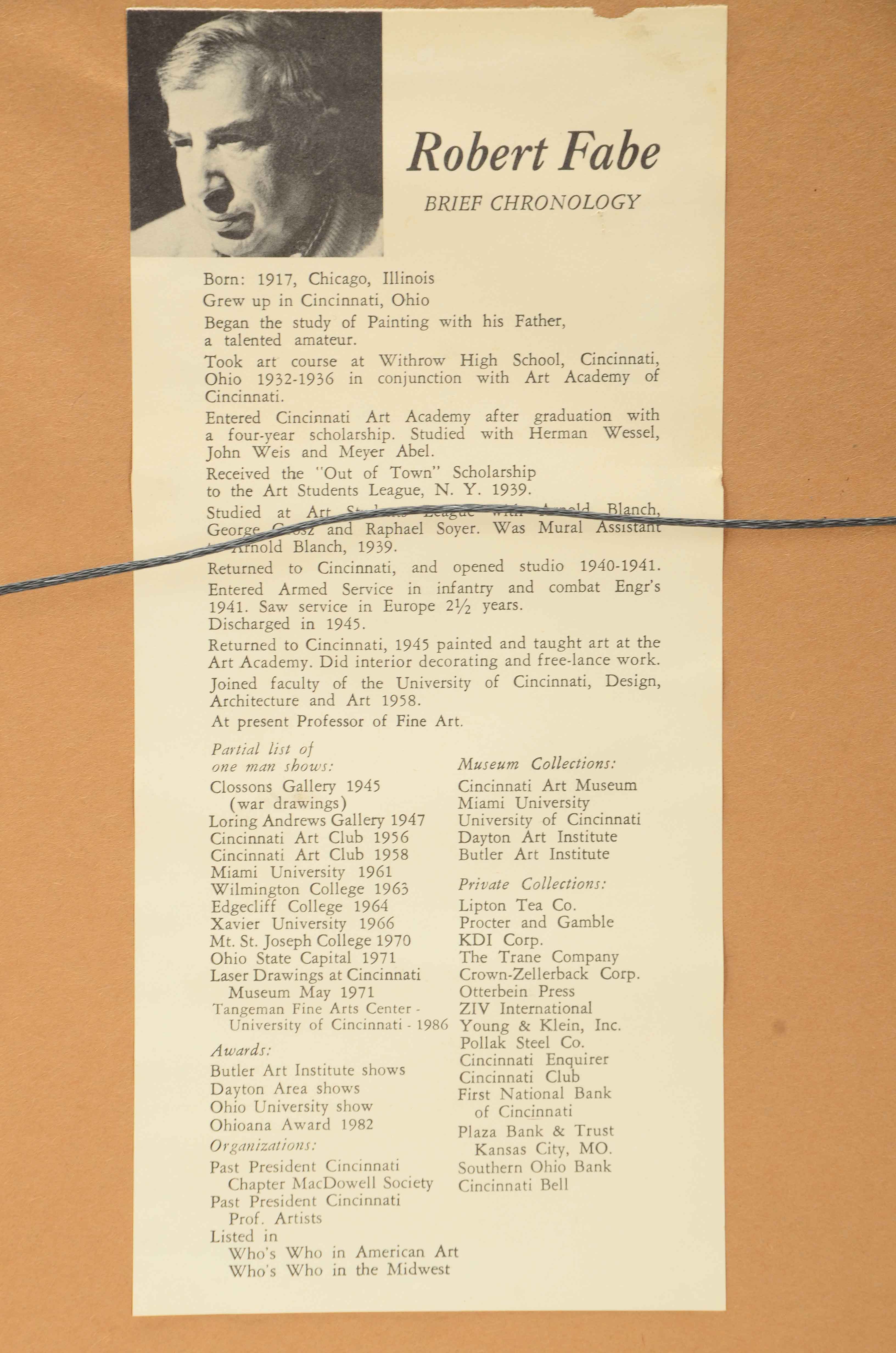 Robert Fabe Signed Original Watercolor Coastal Painting