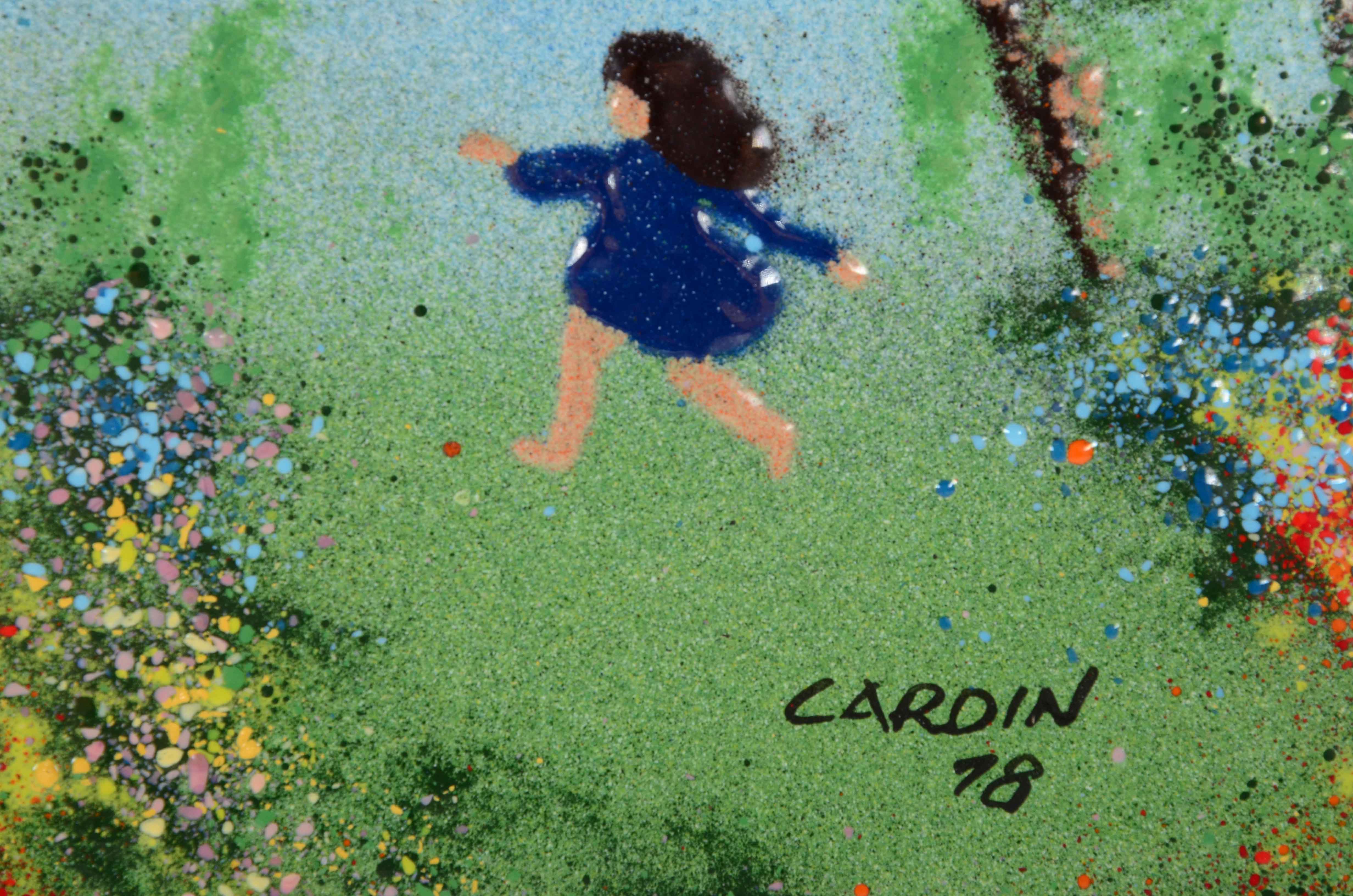 Louis Cardin Original Enamel Painting on Copper