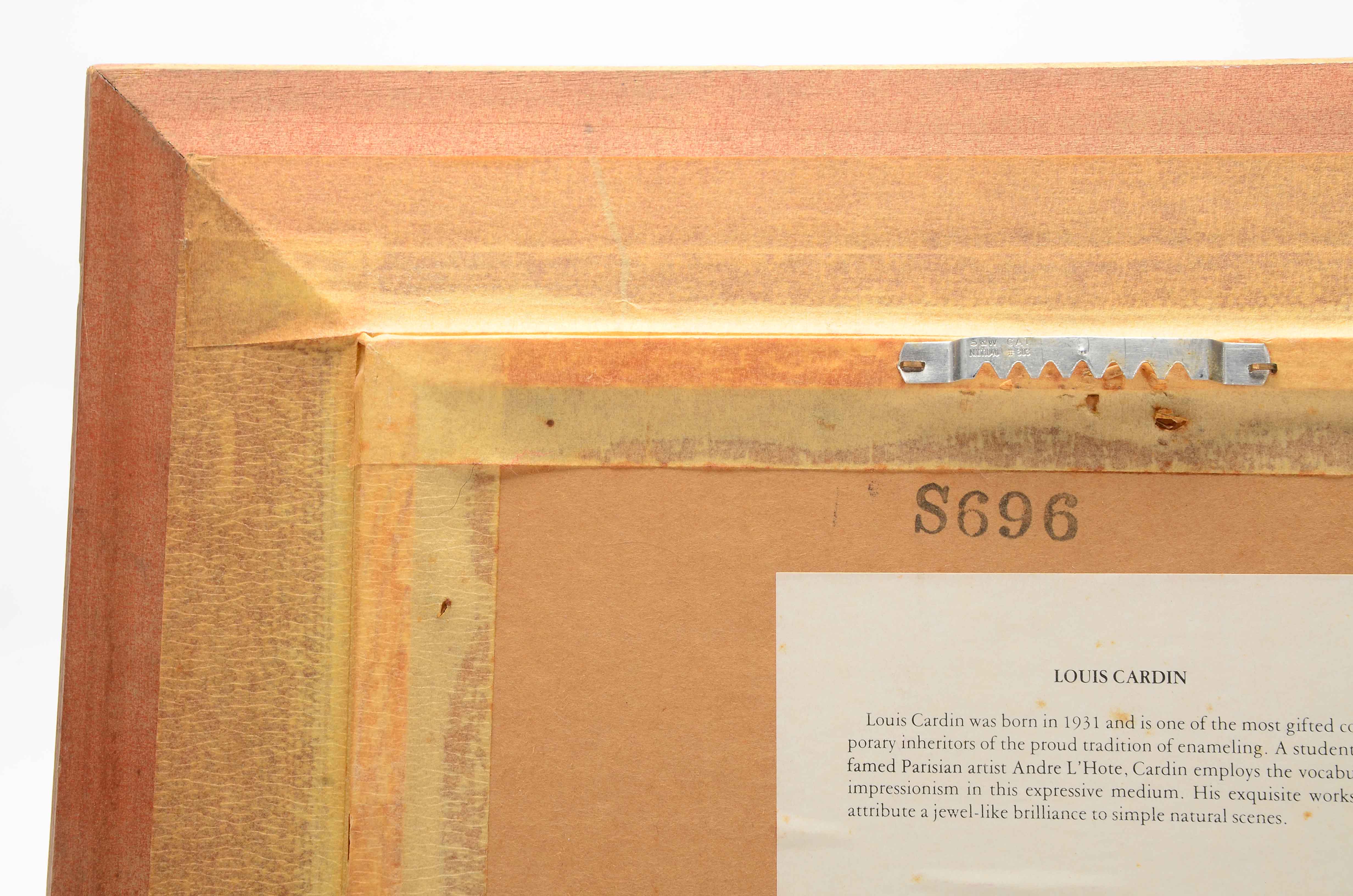 Louis Cardin Original Enamel Painting on Copper