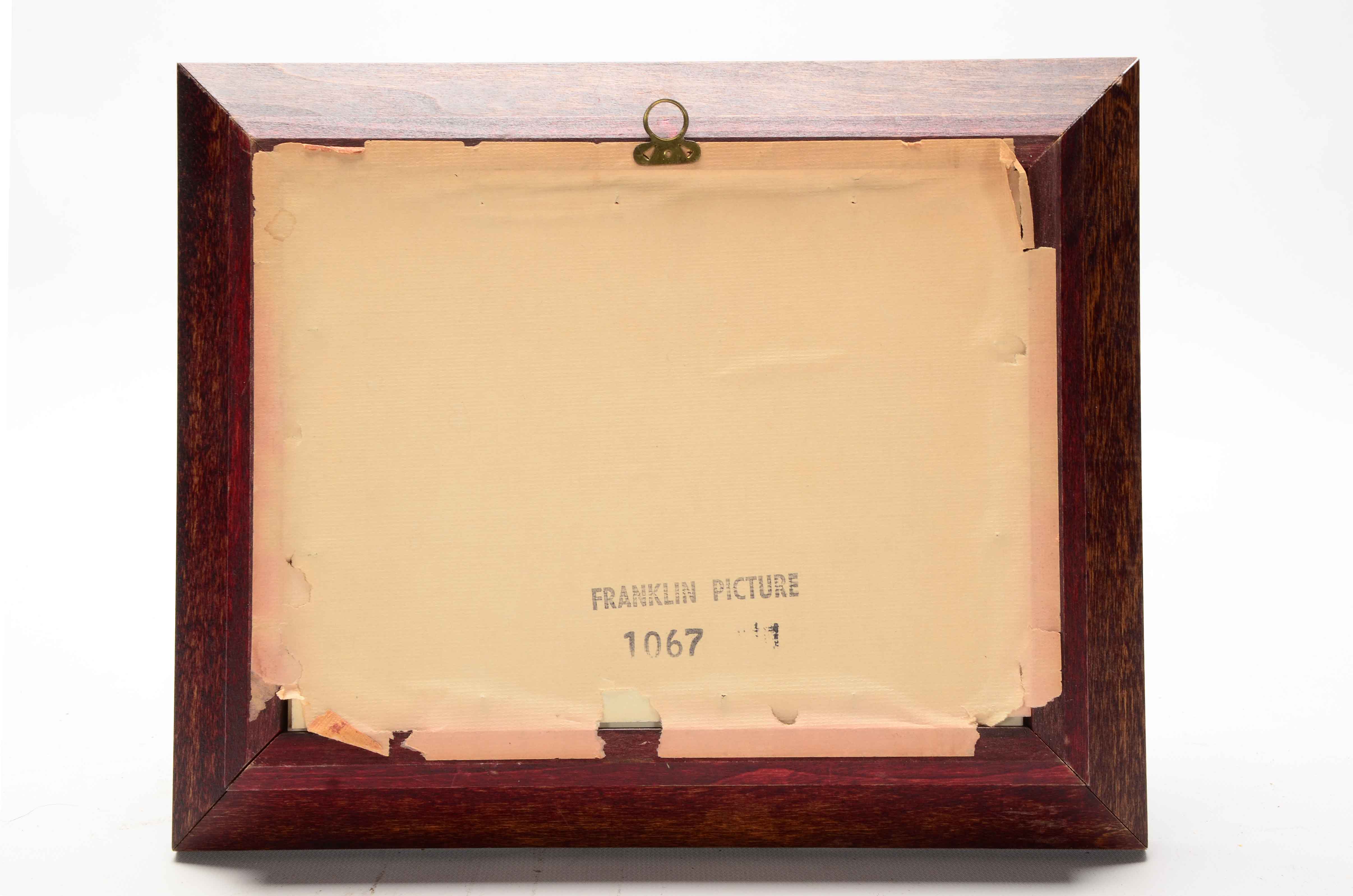 Offset Lithograph on Foil Paper of Tudor Style Buildings