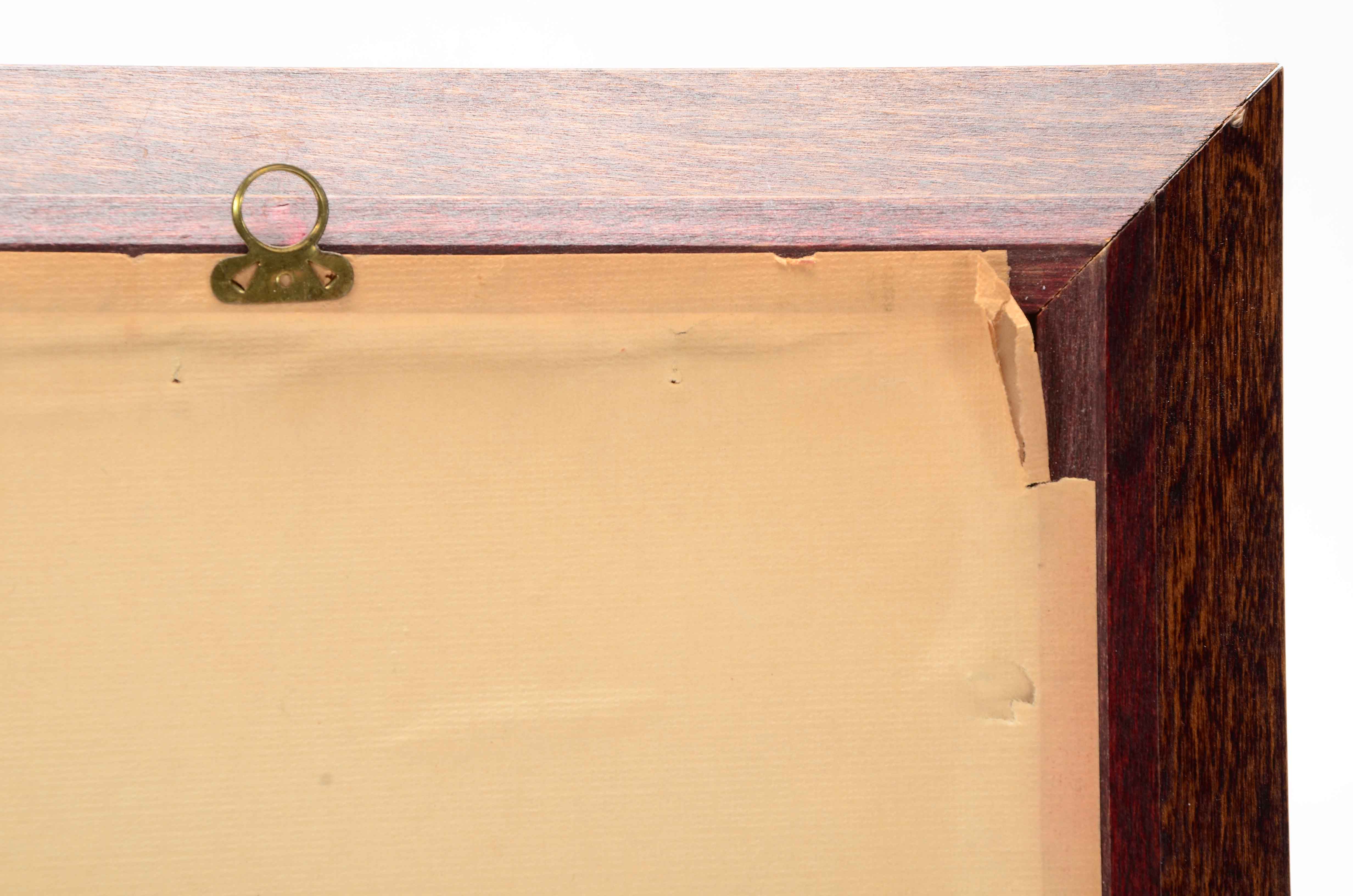 Offset Lithograph on Foil Paper of Tudor Style Buildings