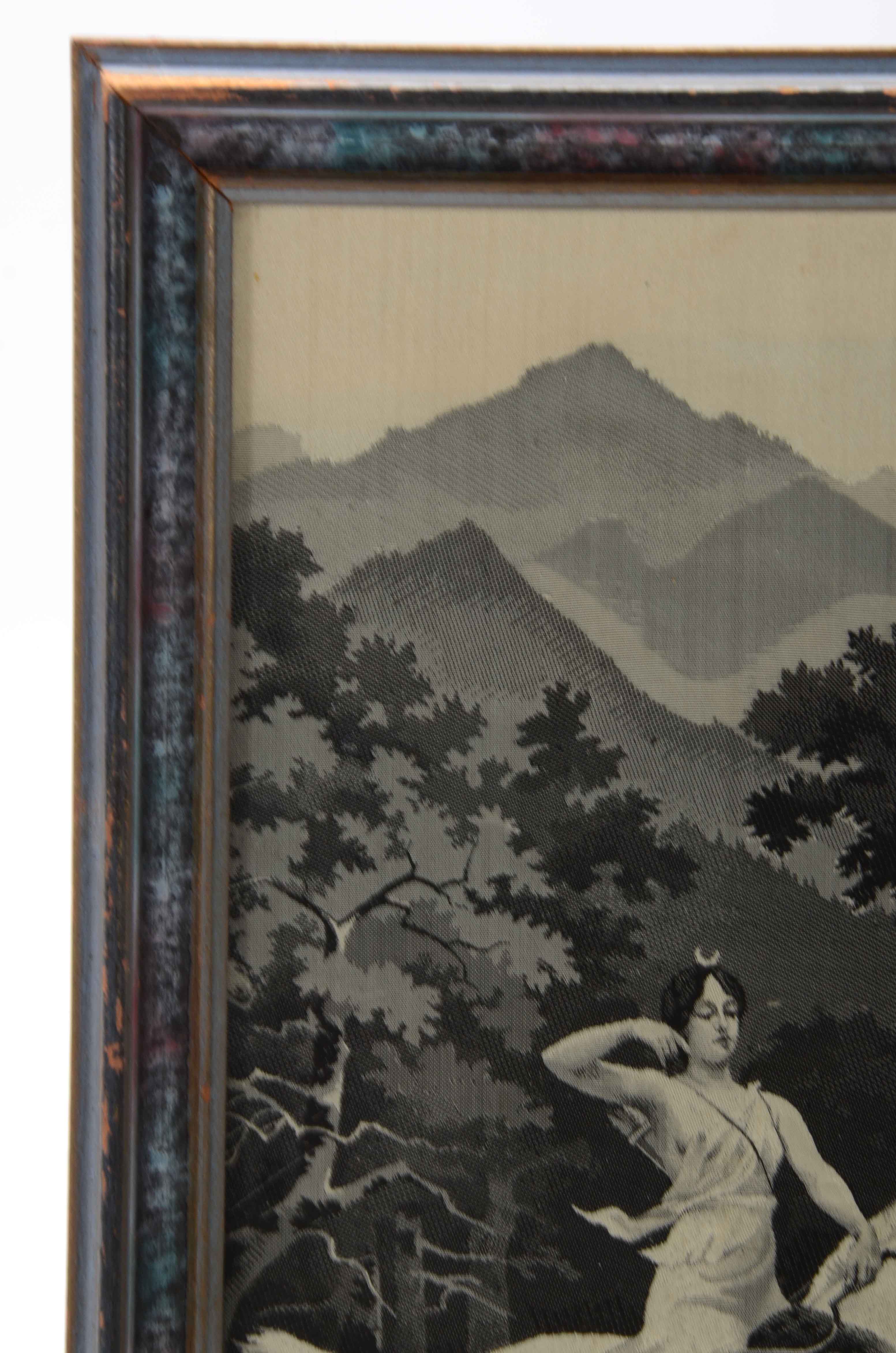 Machine Woven Tapestry of a Hunting Scene