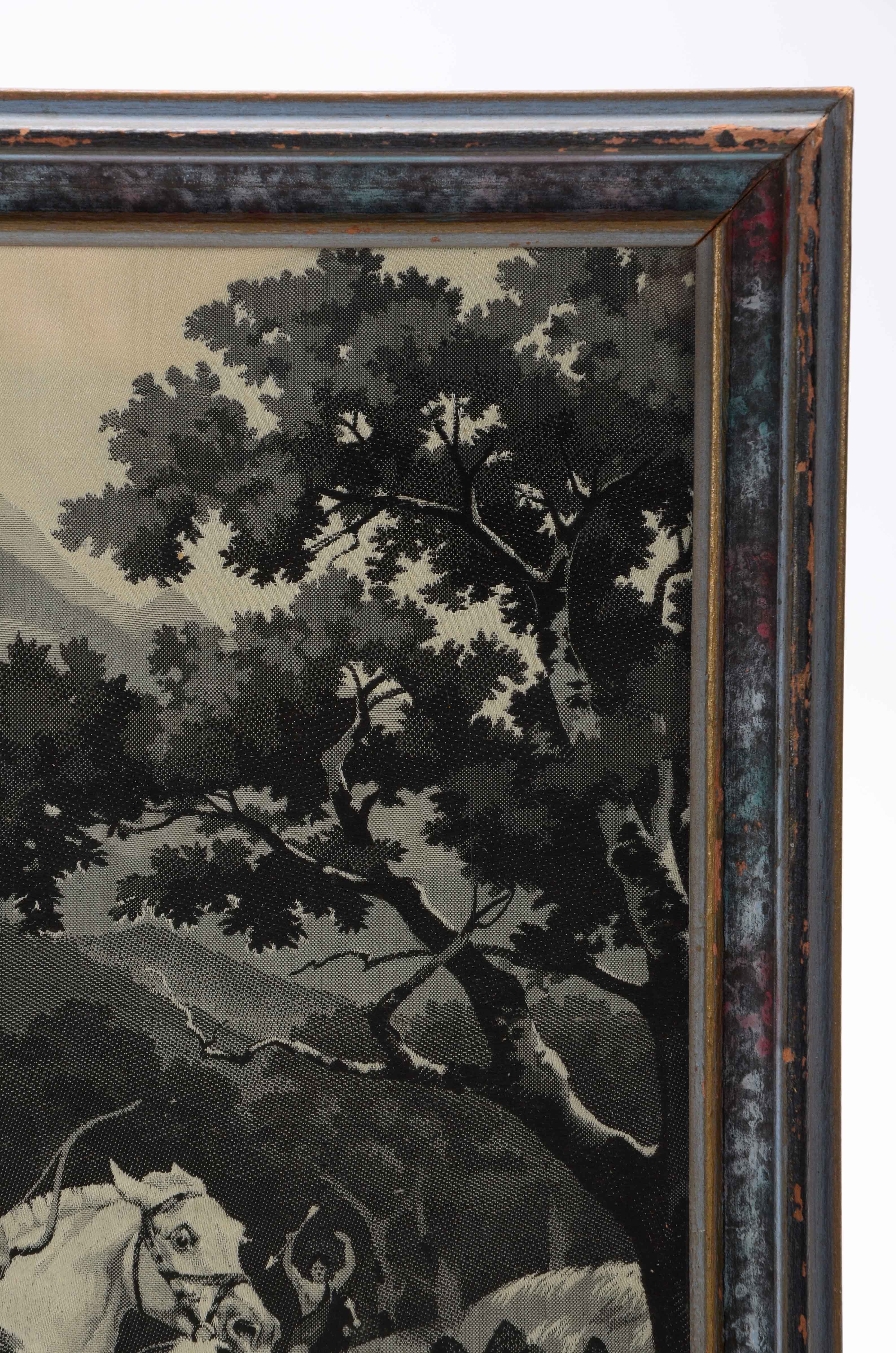 Machine Woven Tapestry of a Hunting Scene