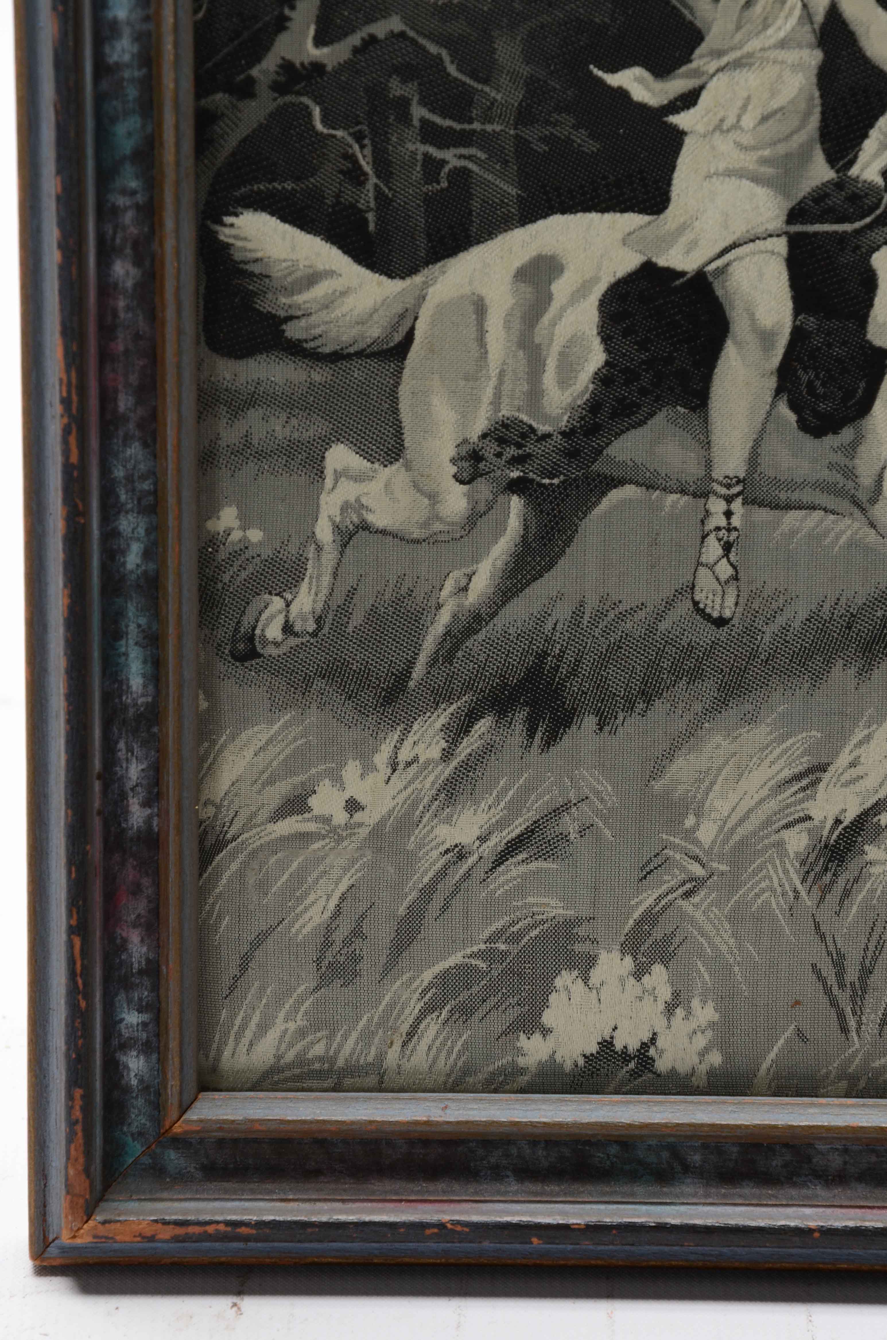 Machine Woven Tapestry of a Hunting Scene