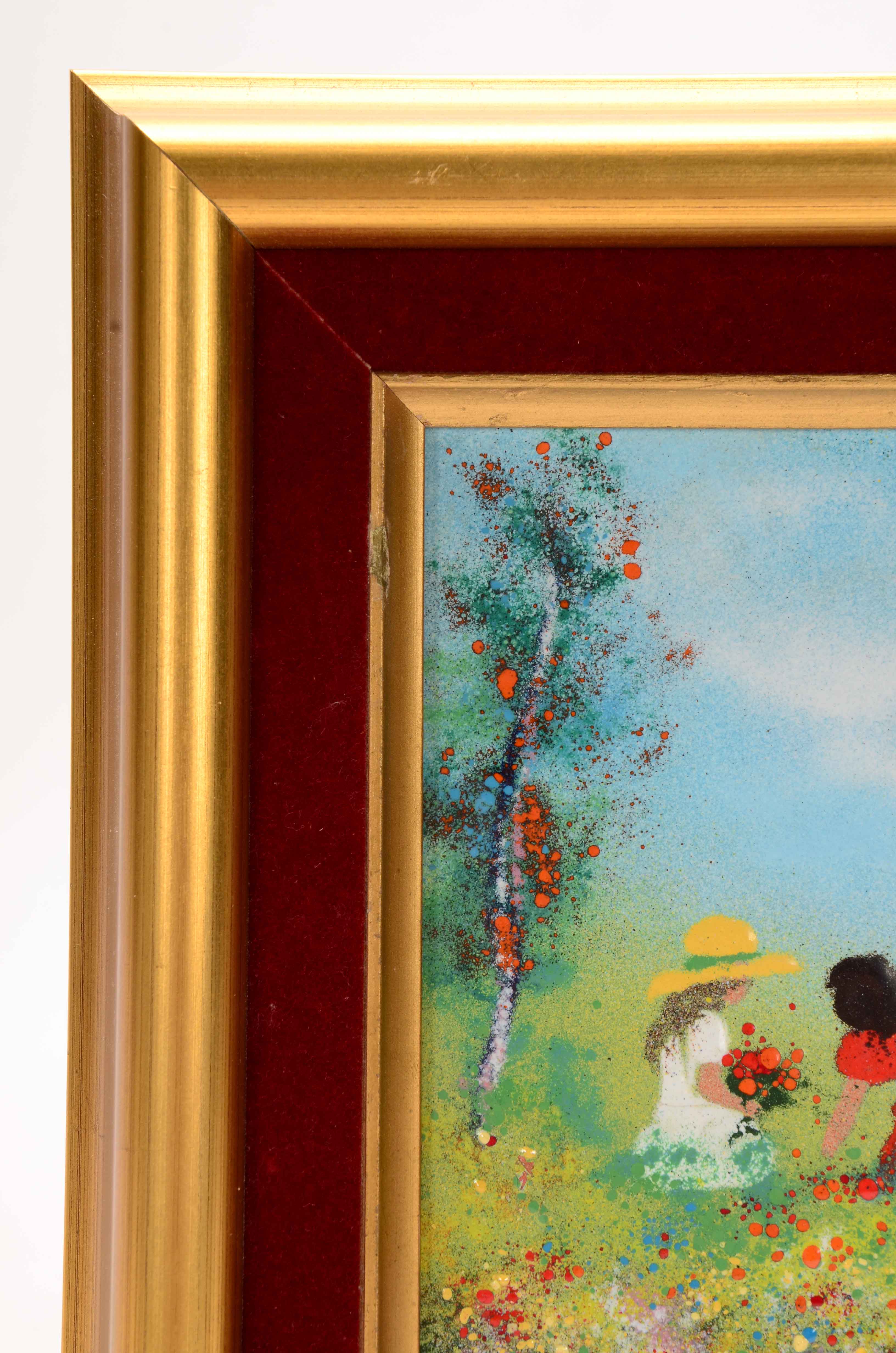 Fleming Original Enamel Painting on Copper