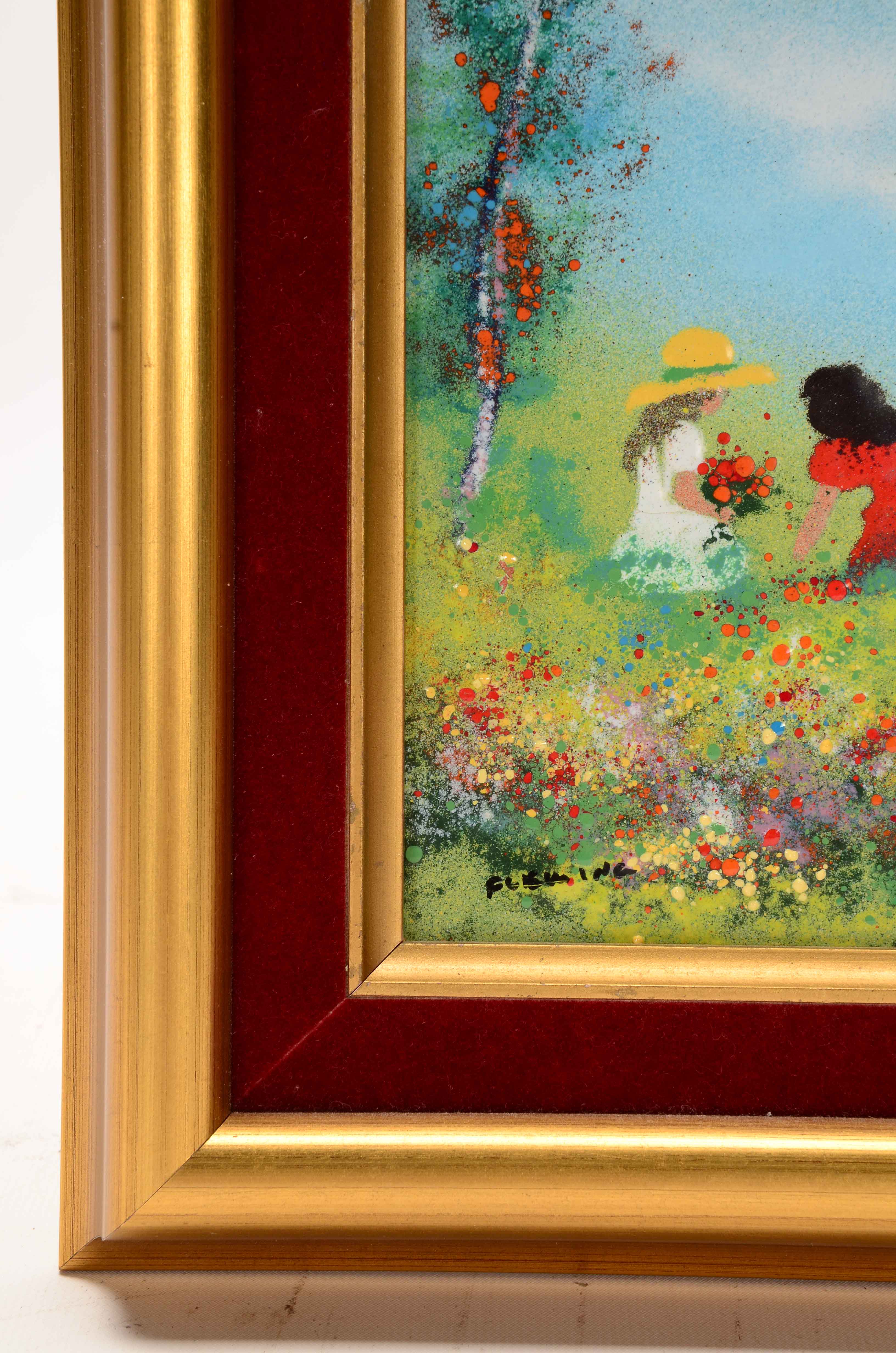 Fleming Original Enamel Painting on Copper