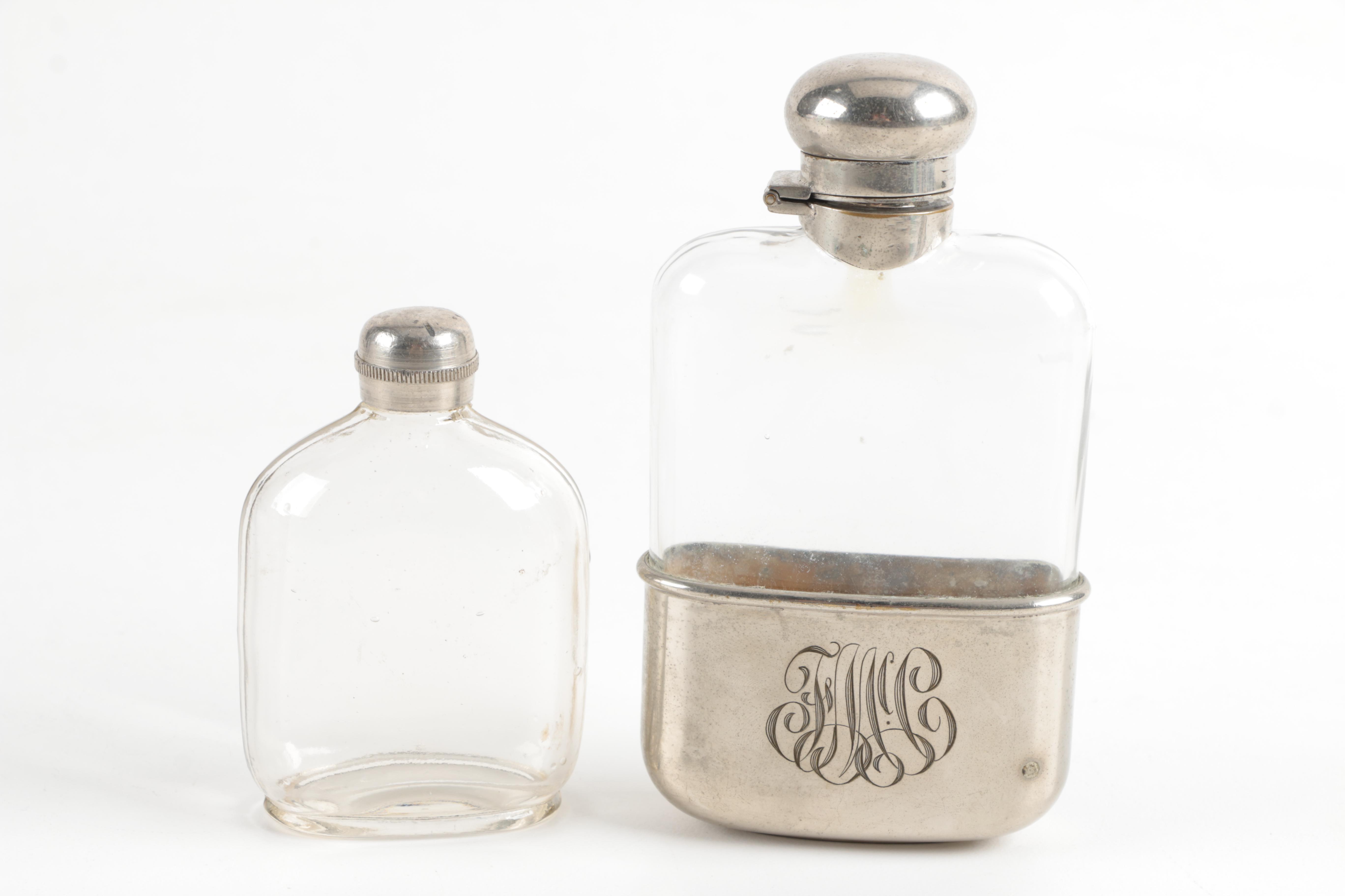 Vintage Ronson Table Top Lighter and Other Silver Plate Accessories