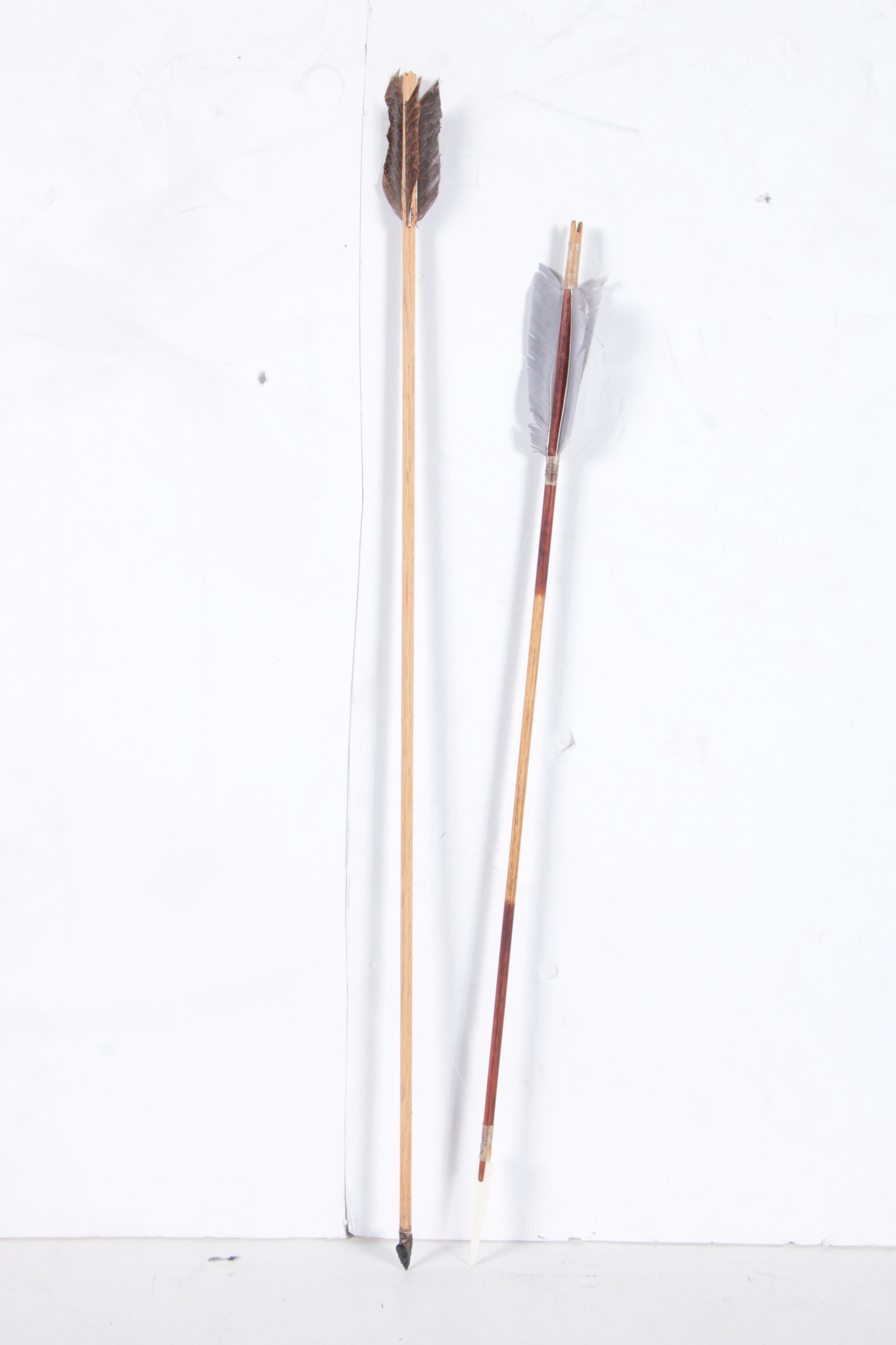 Carved Walnut Cabinet and Two Arrows