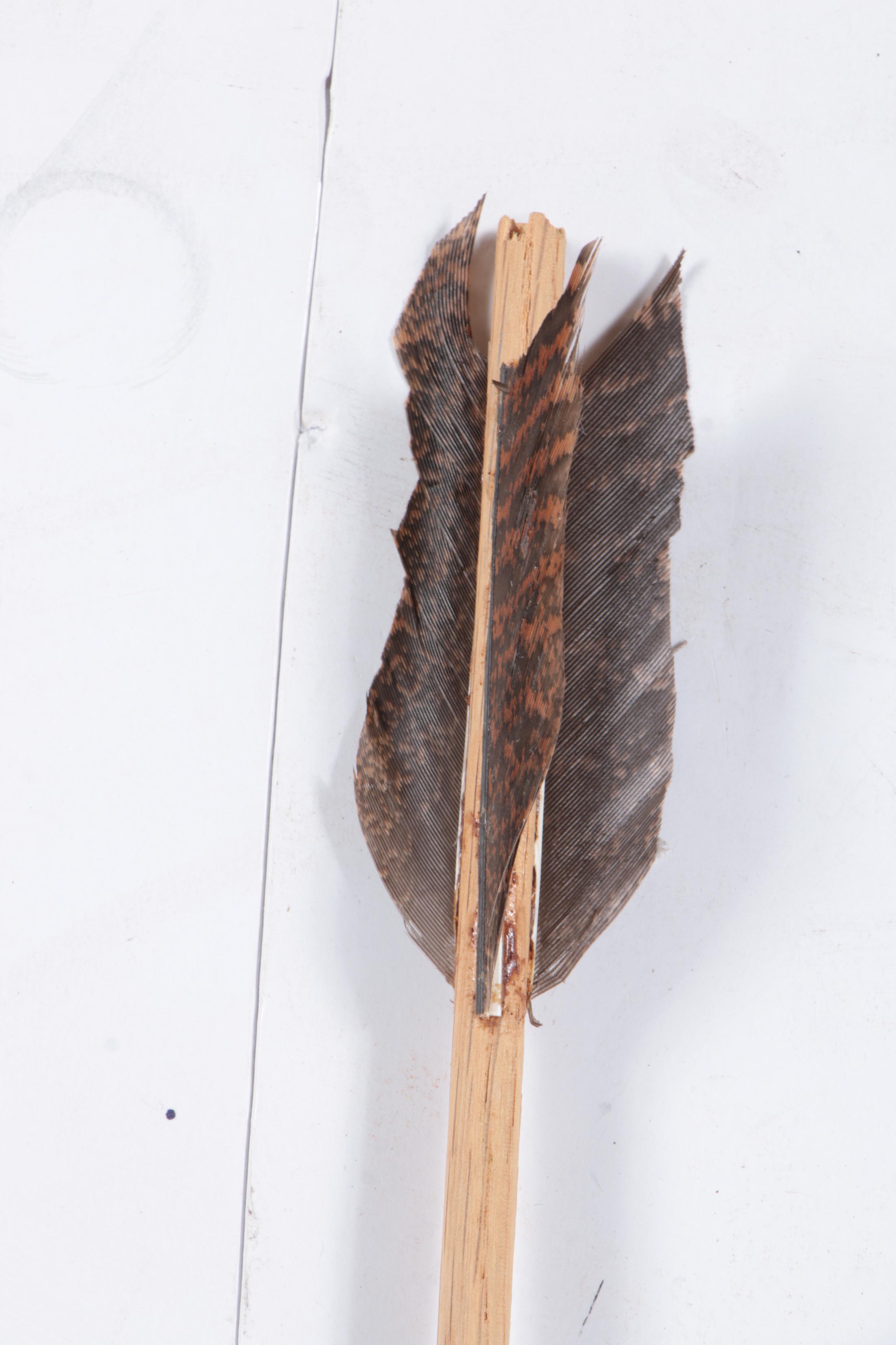 Carved Walnut Cabinet and Two Arrows