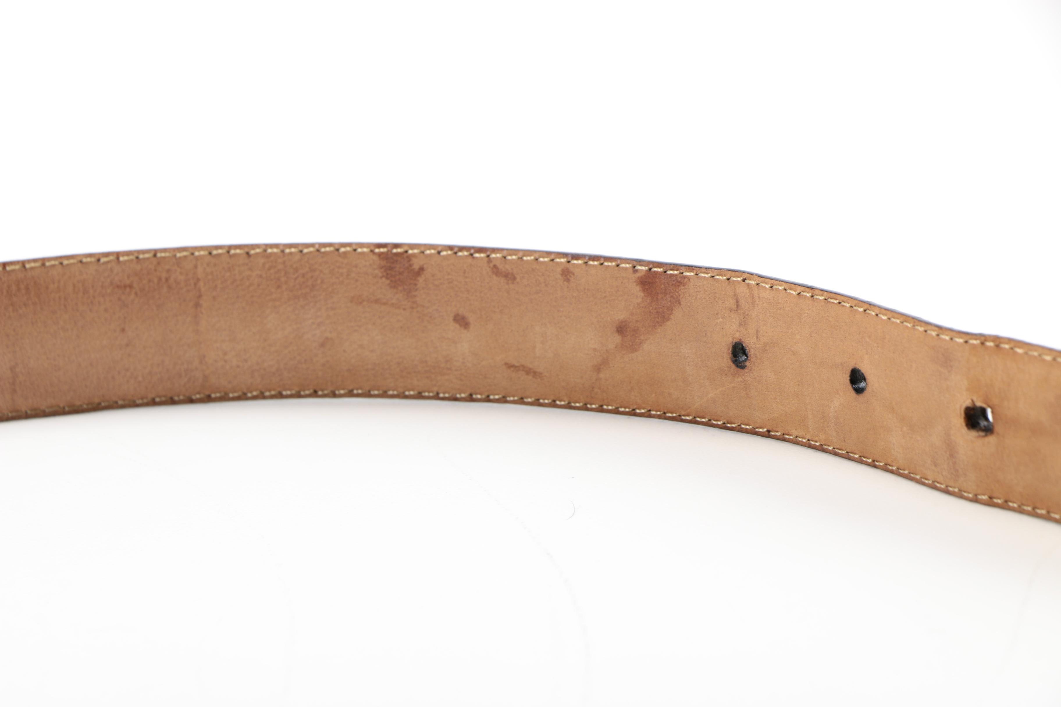 Saks Fifth Avenue Dark Brown Caiman Crocodile Belts