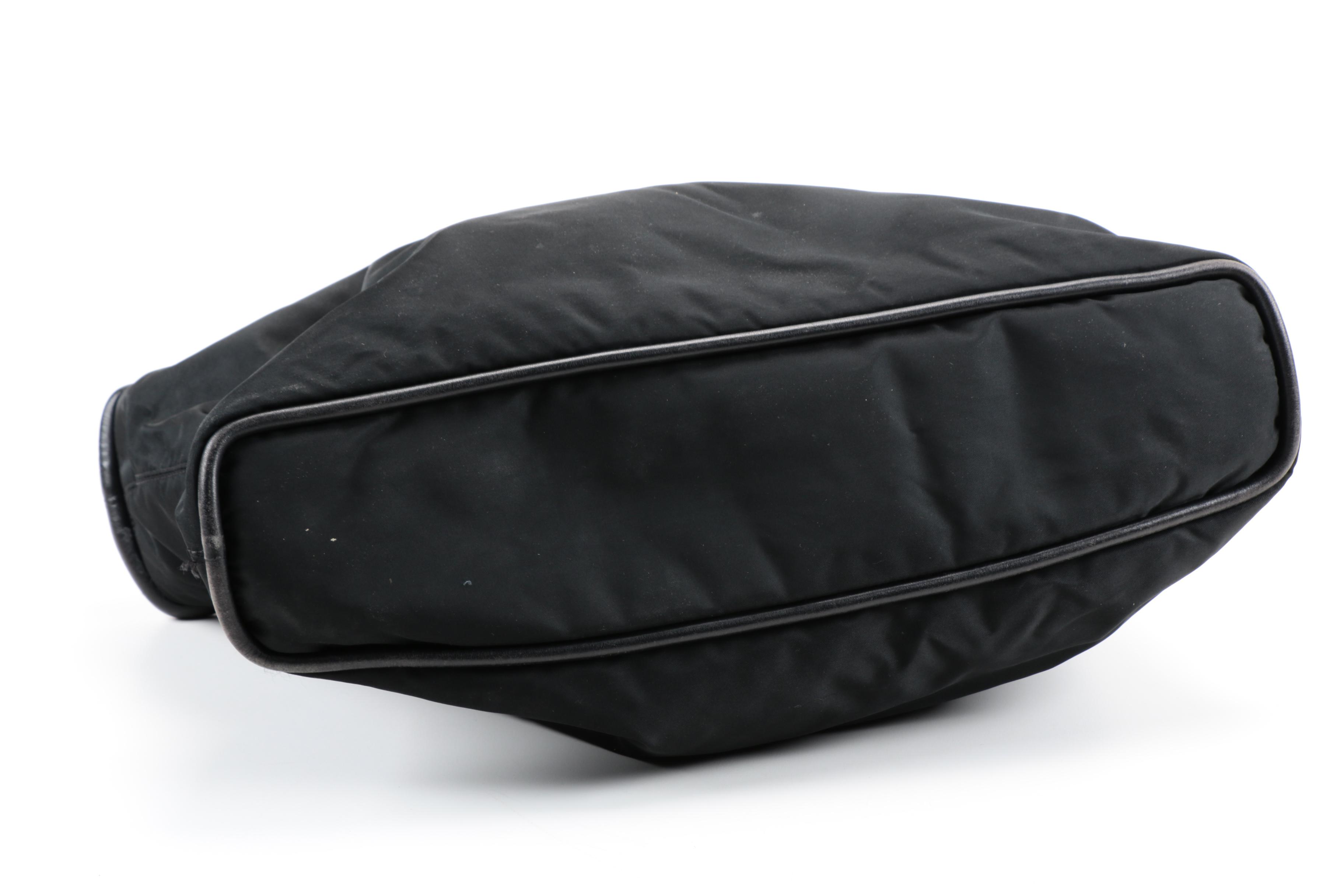 Céline Black Nylon Tote and Leather Coin Purse