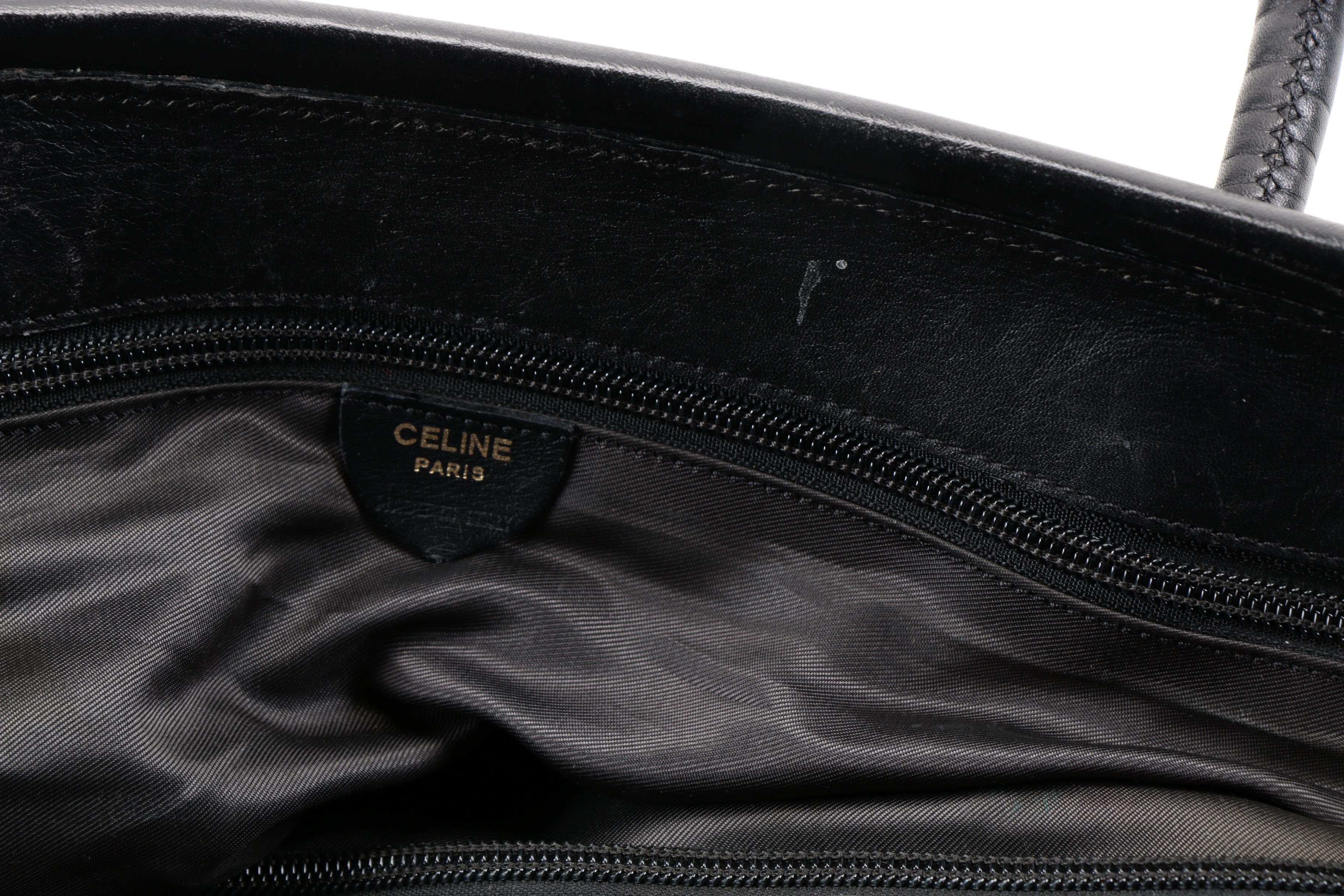 Céline Black Nylon Tote and Leather Coin Purse