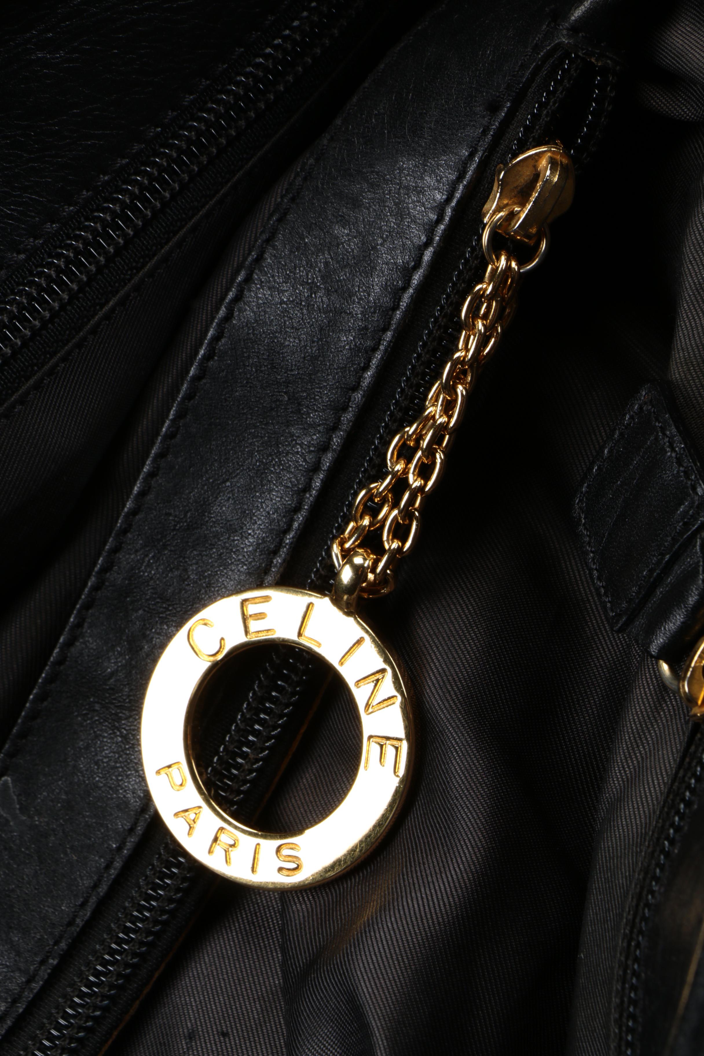 Céline Black Nylon Tote and Leather Coin Purse