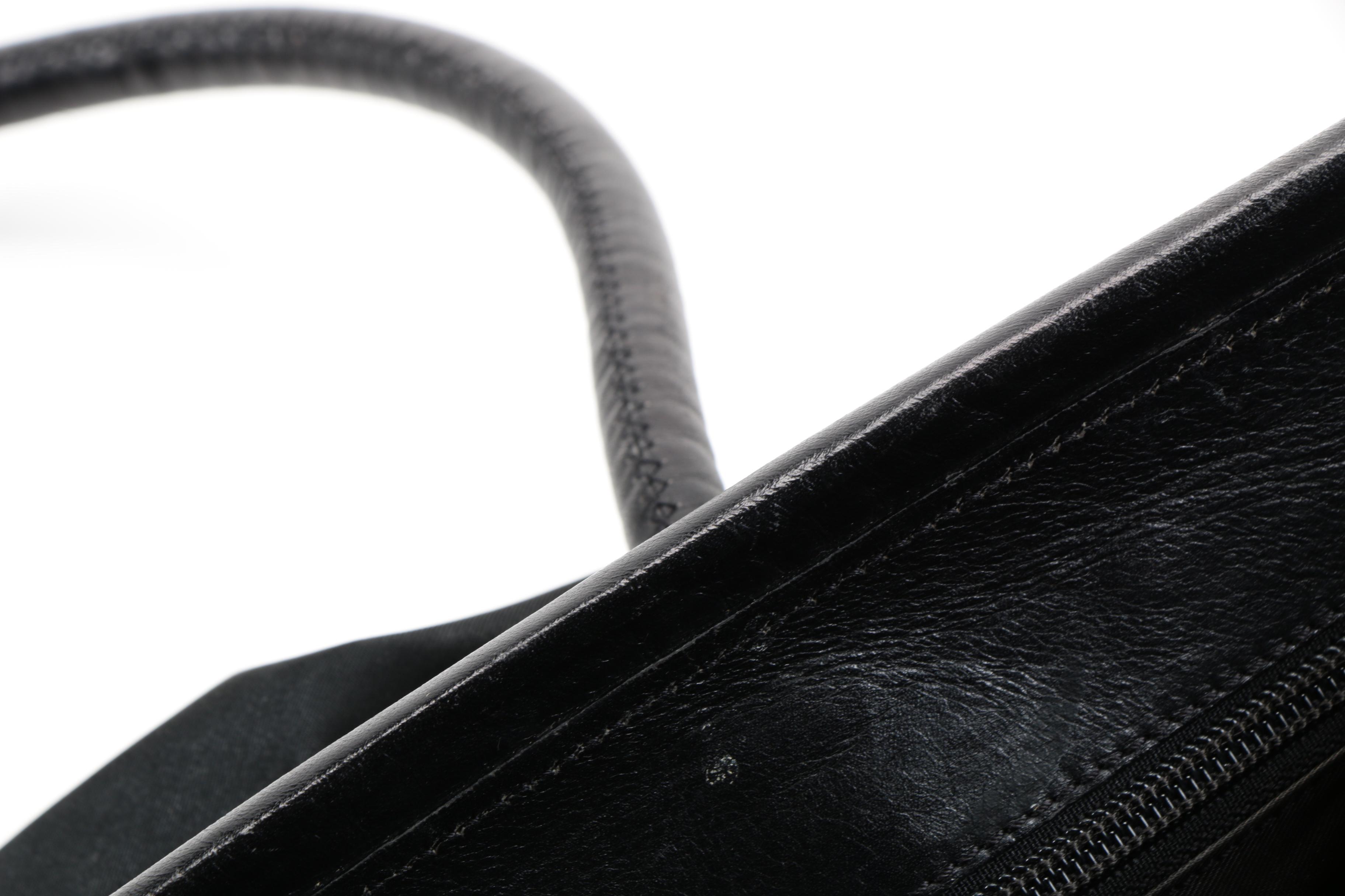 Céline Black Nylon Tote and Leather Coin Purse