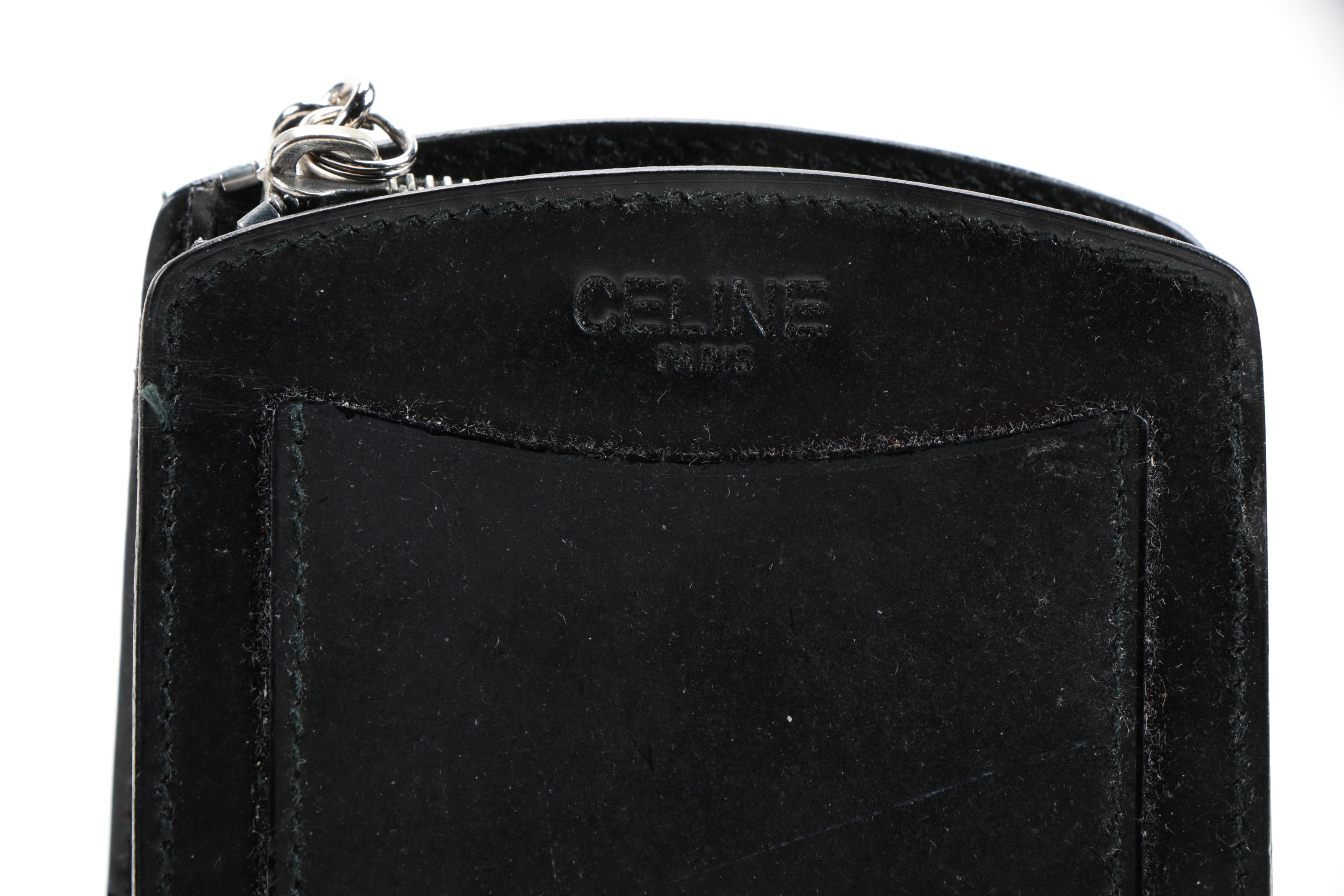 Céline Black Nylon Tote and Leather Coin Purse