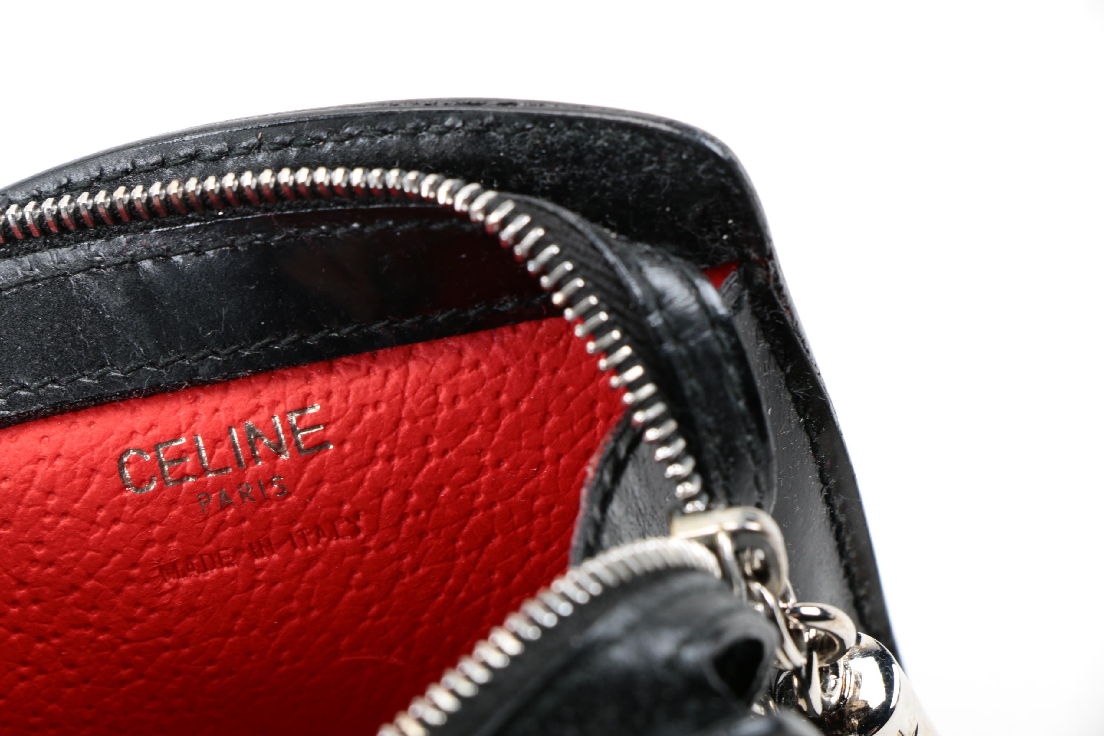 Céline Black Nylon Tote and Leather Coin Purse